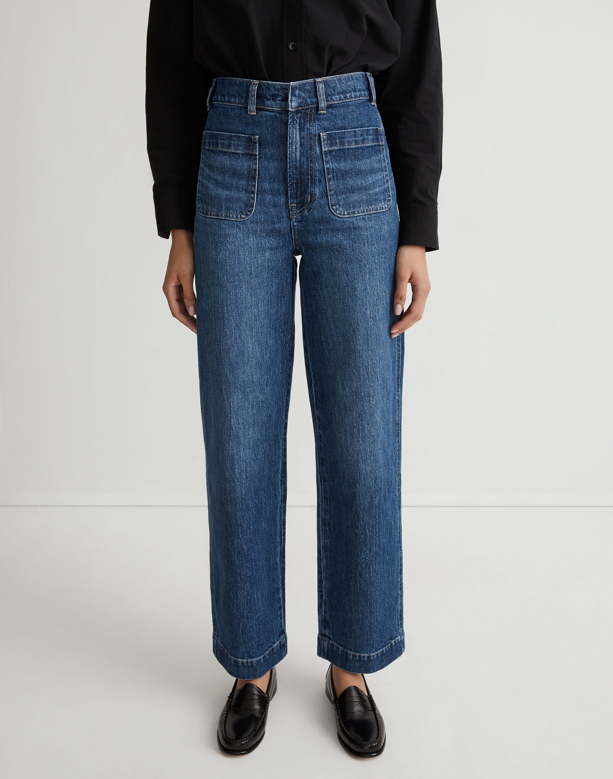 The Perfect Vintage Wide-Leg Jean in Keller Wash: Pocket Edition