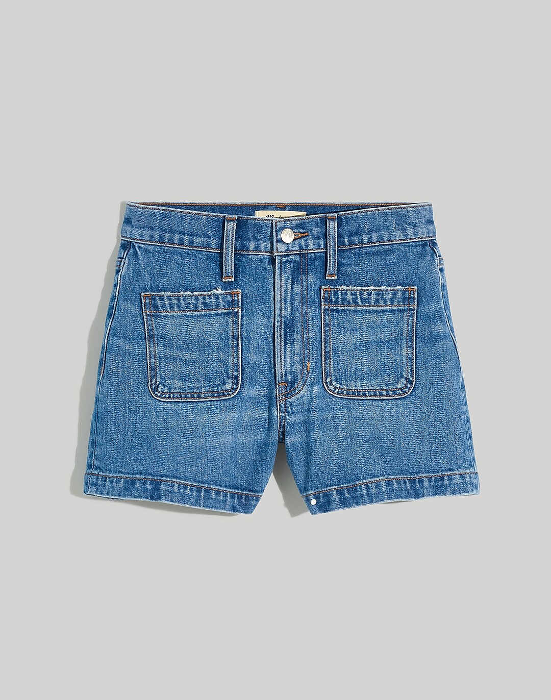 Patch-Pocket Denim Shorts in Earlwood Wash