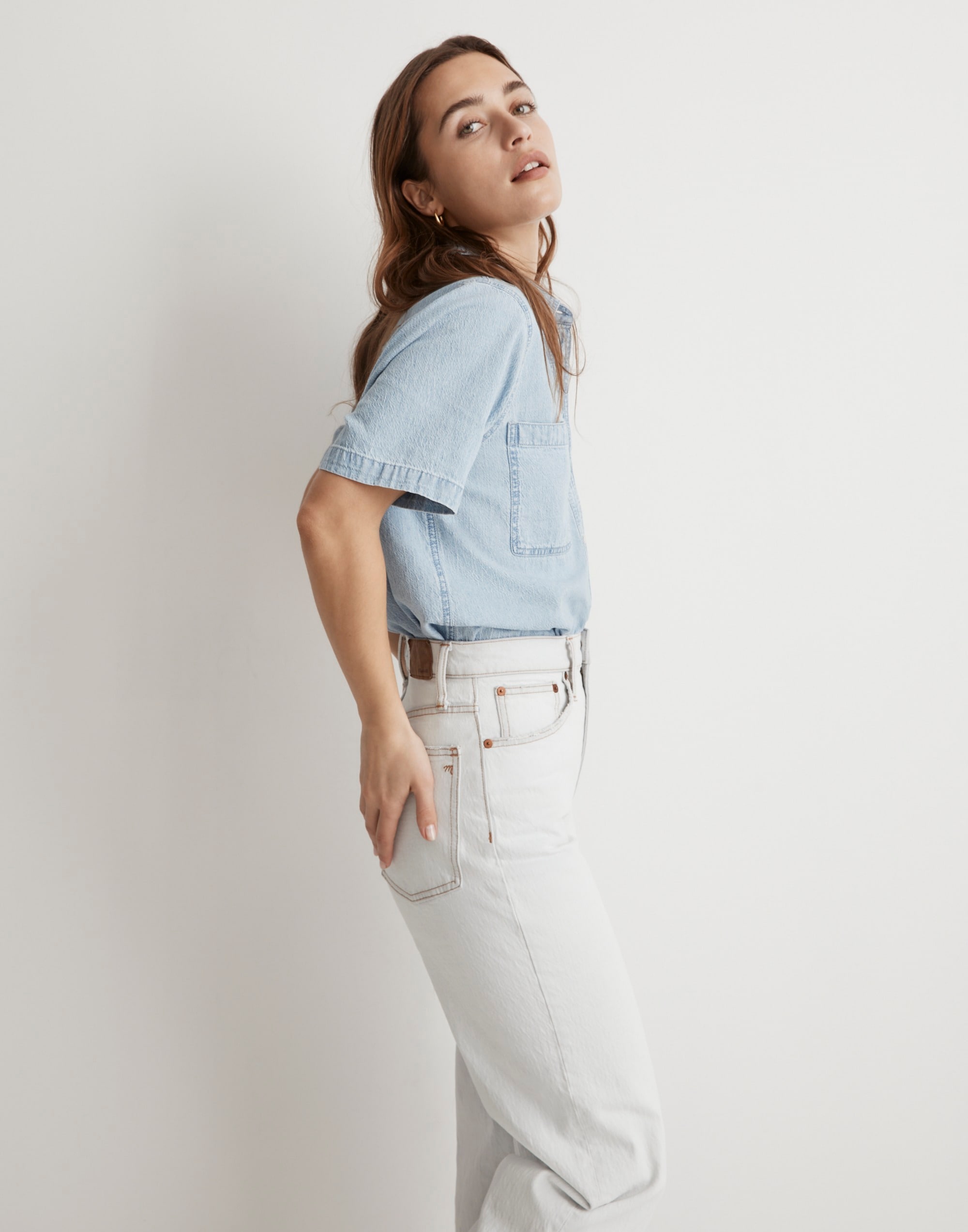 Denim Camp Shirt in Smithley Wash Madewell