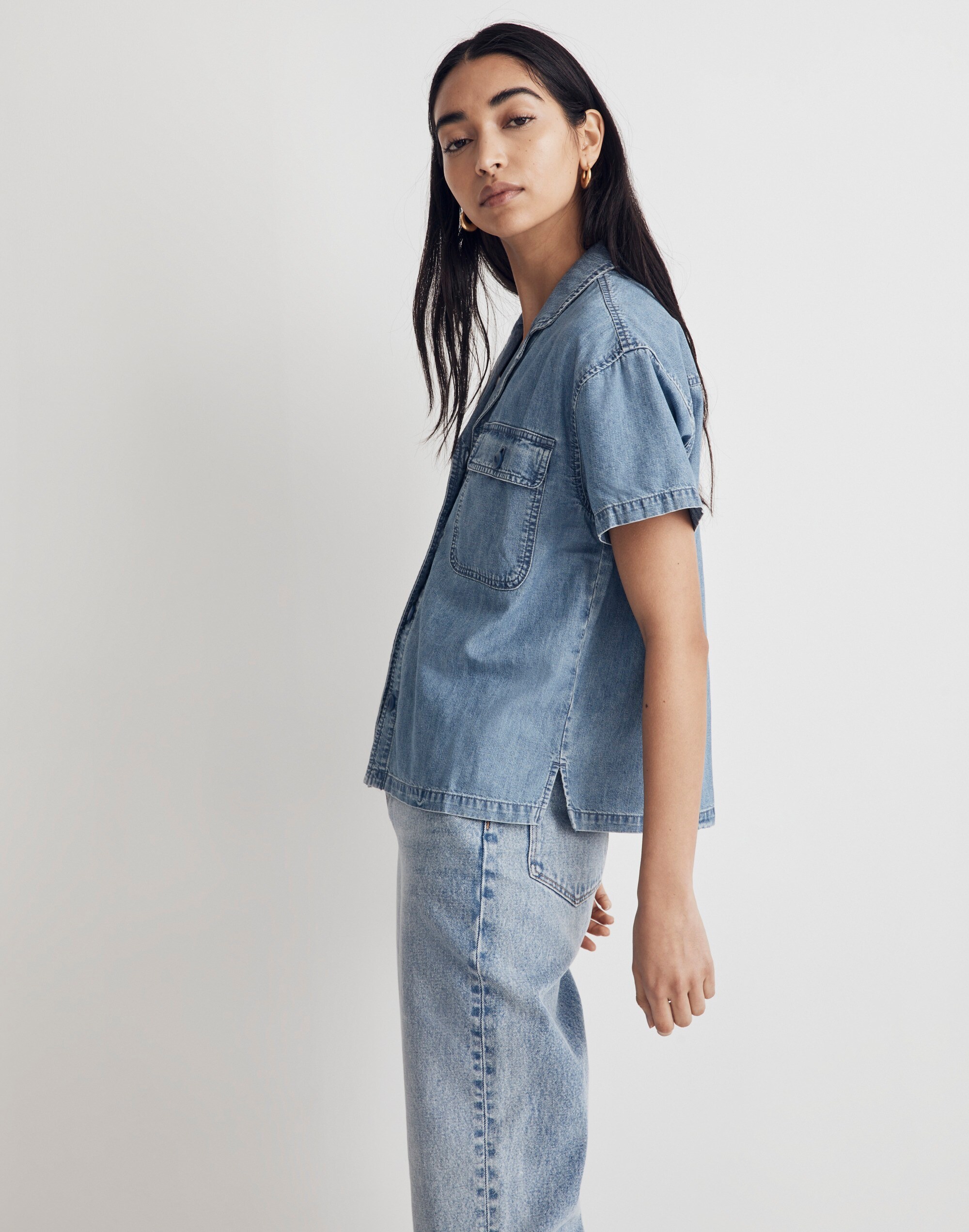 Denim Camp Shirt in Holcrest Wash