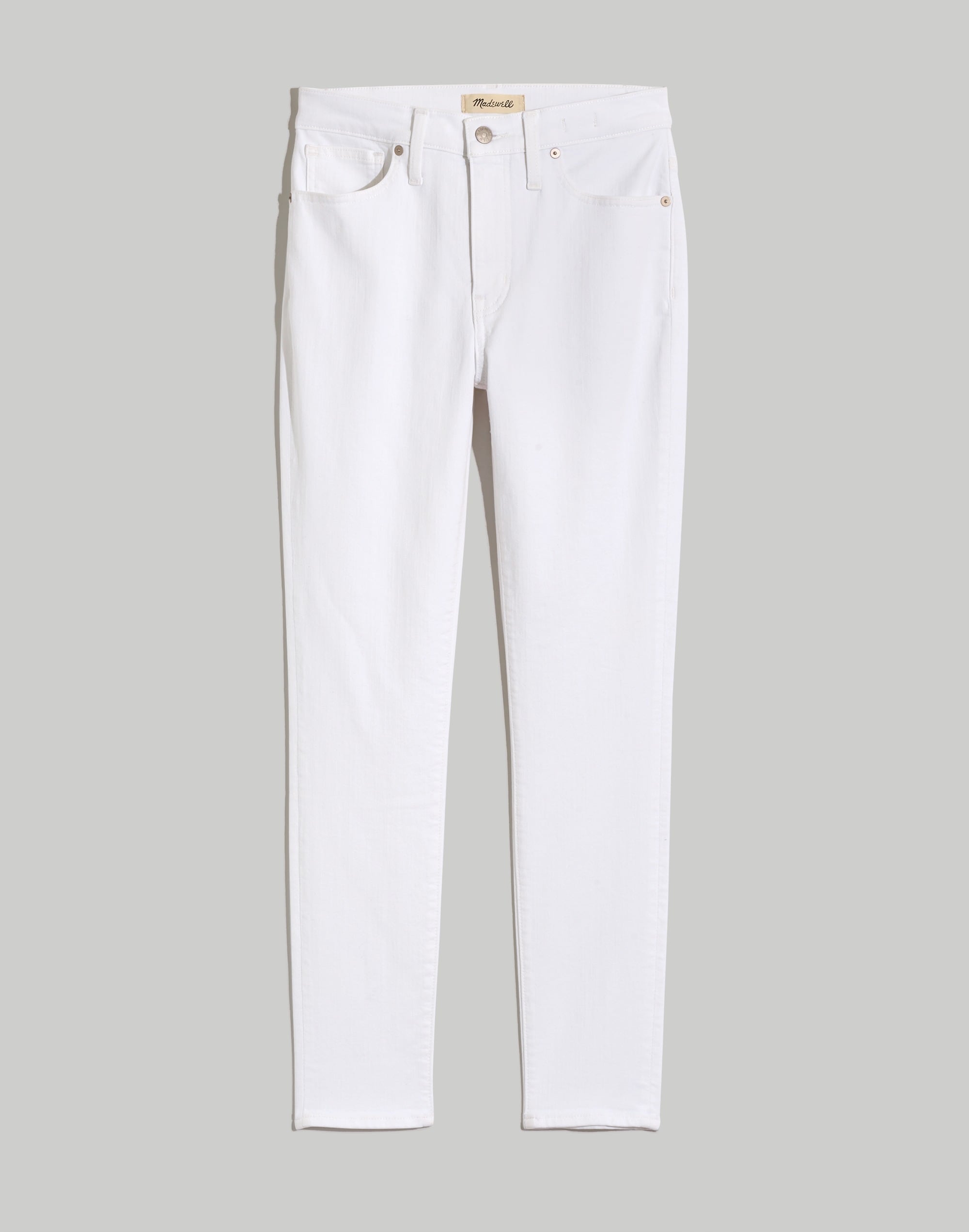 Plus 9" Mid-Rise Skinny Crop Jeans in Pure White