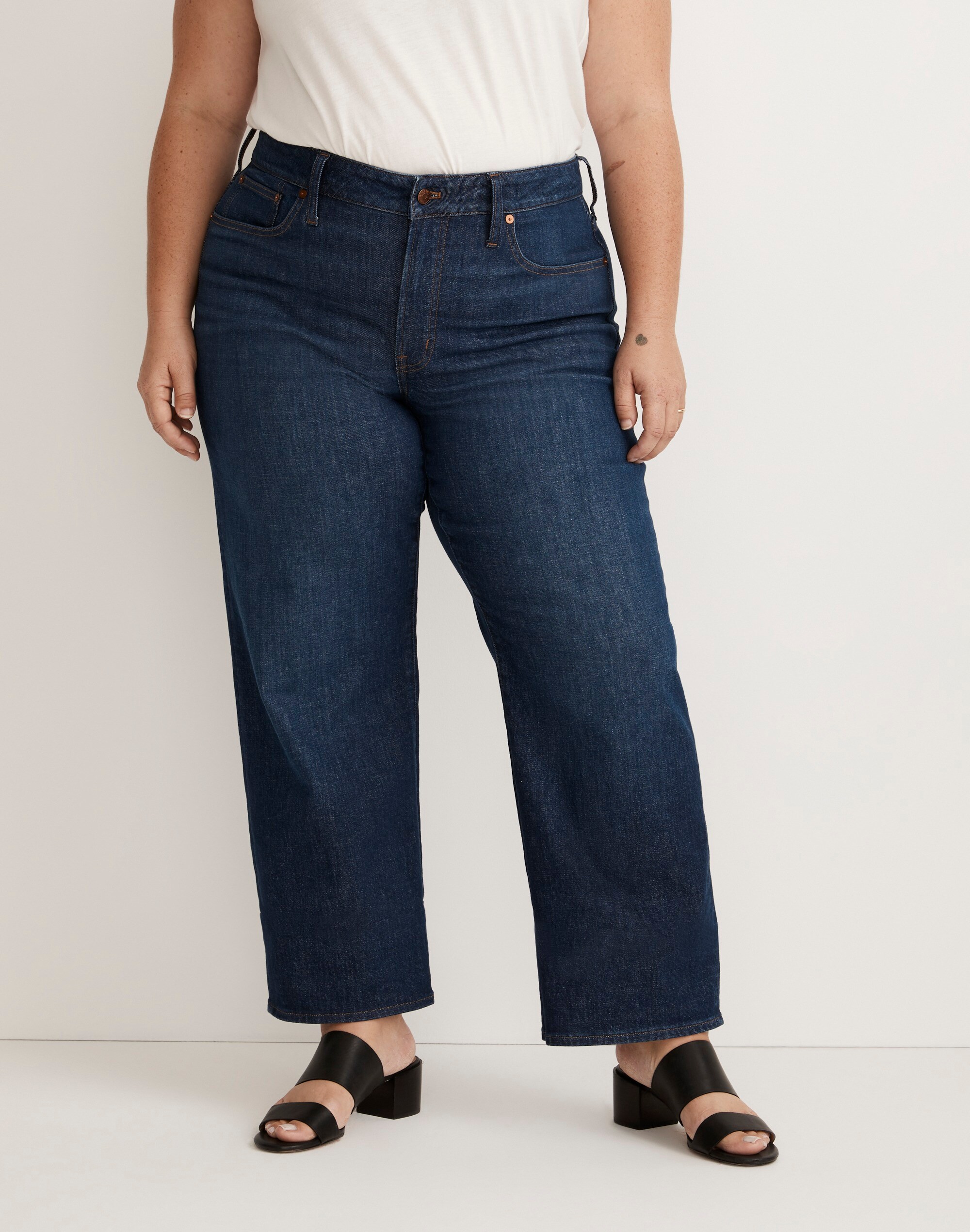 The Plus Perfect Vintage Wide-Leg Jean in Chartwood Wash