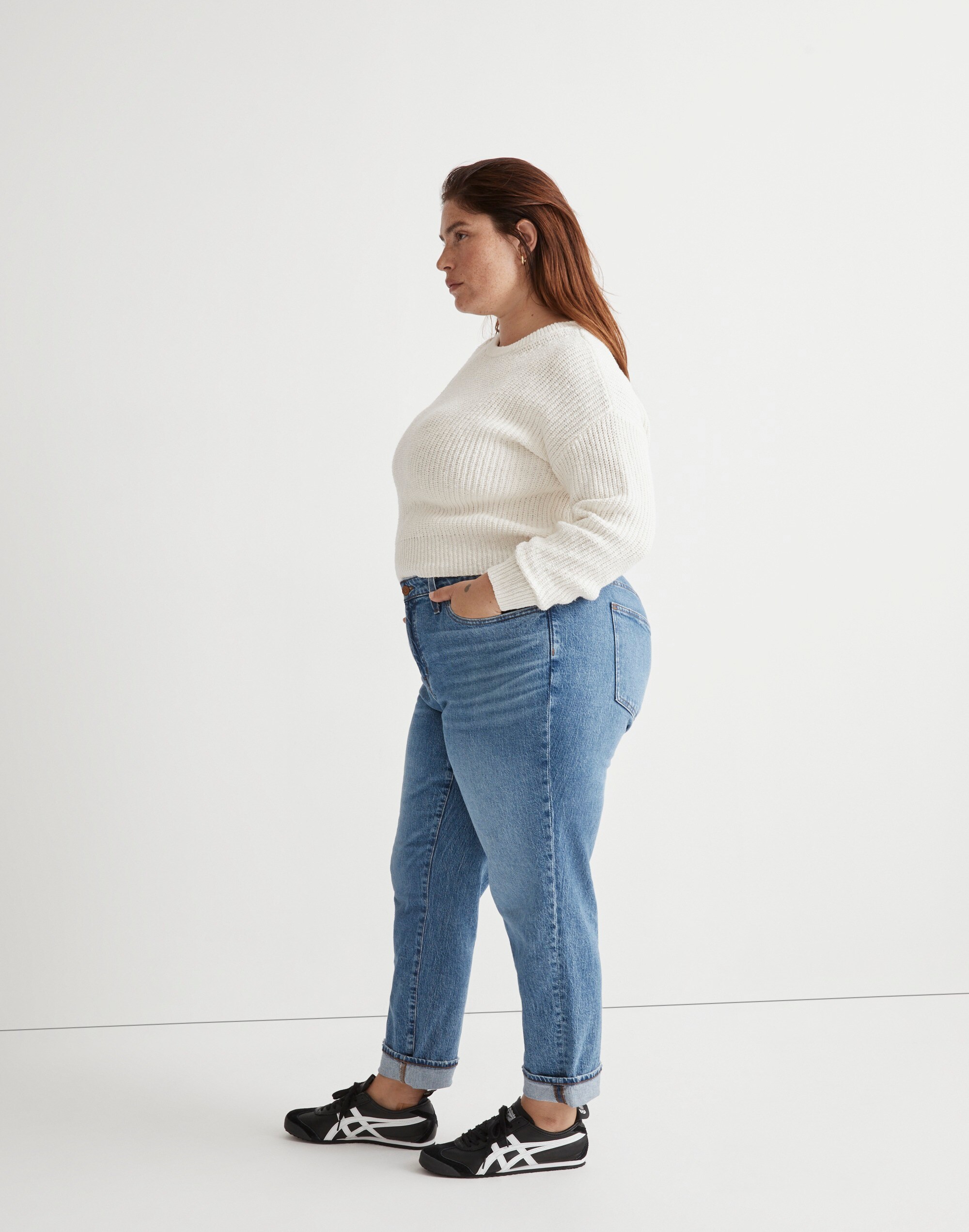 The Plus Slim Boyjean in Werth Wash