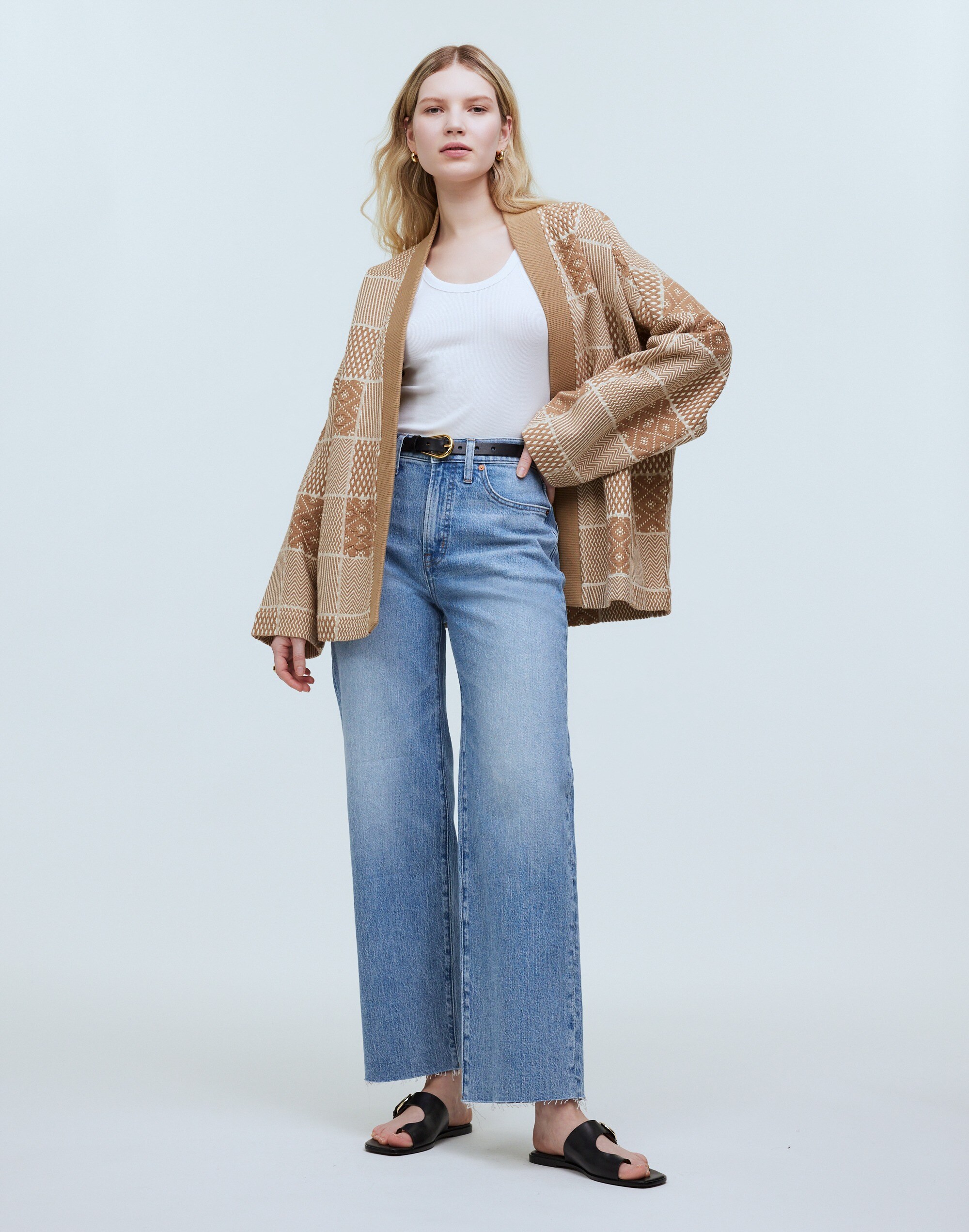 Jacquard Patchwork Robe Jacket