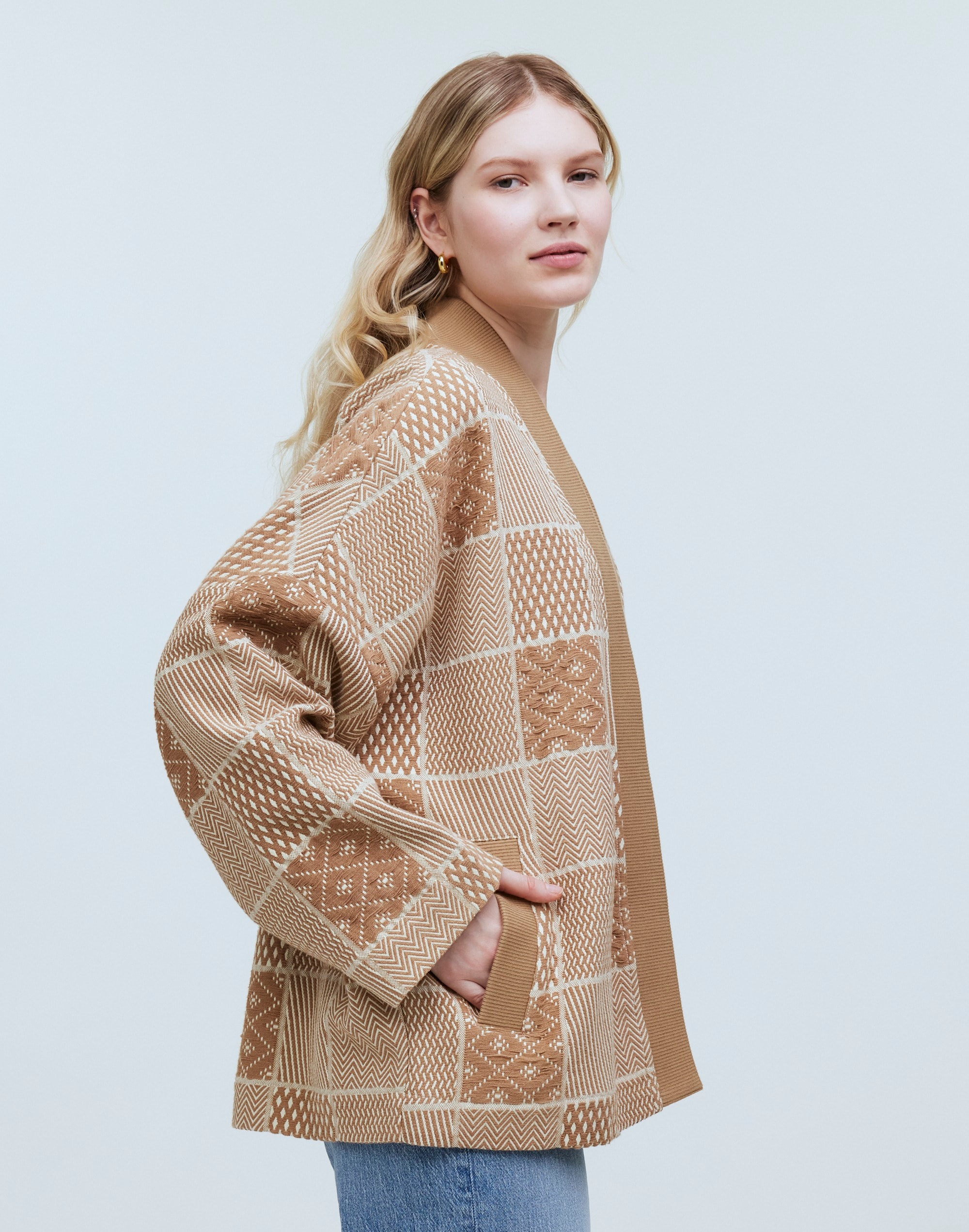 Jacquard Patchwork Robe Jacket