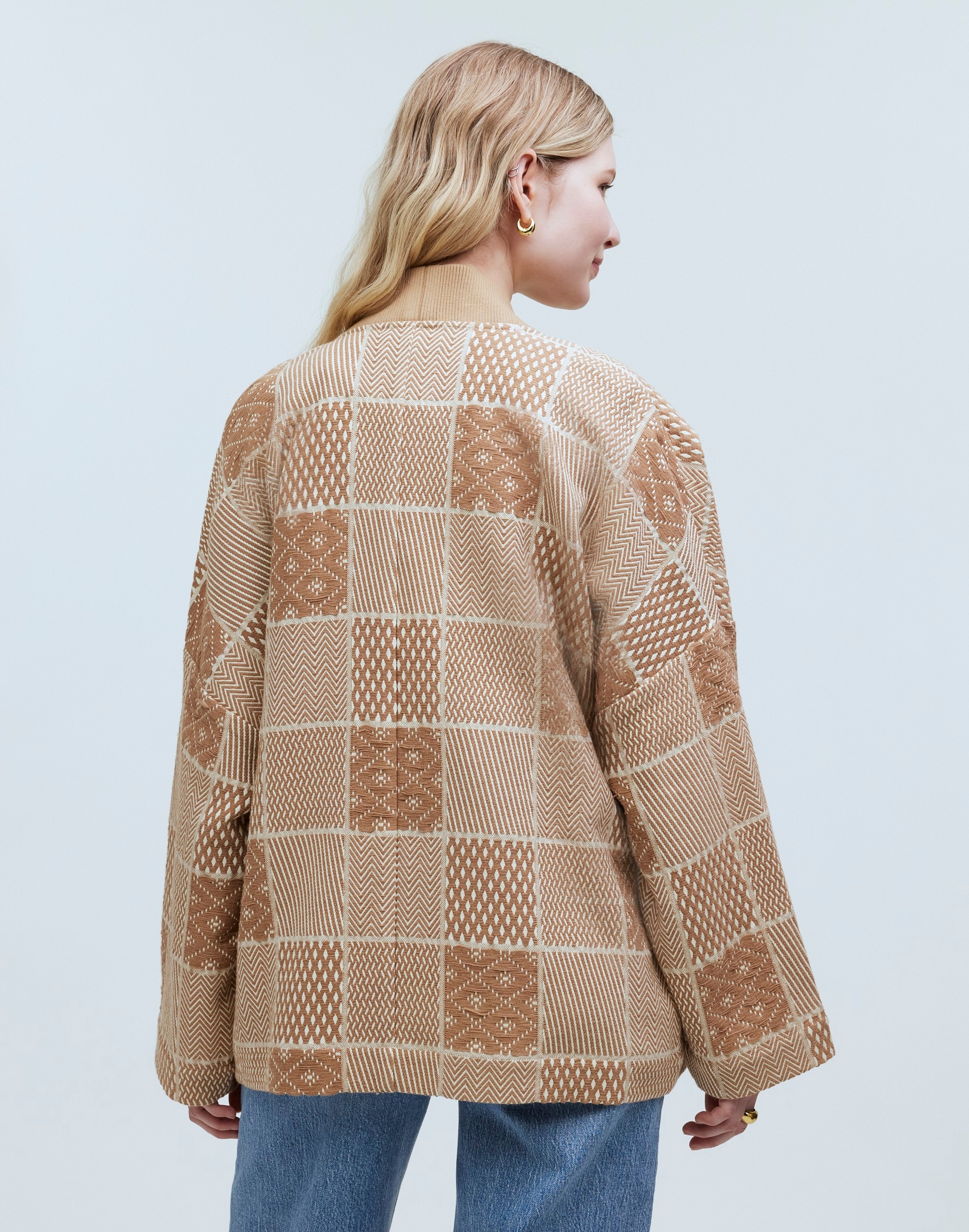 Jacquard Patchwork Robe Jacket