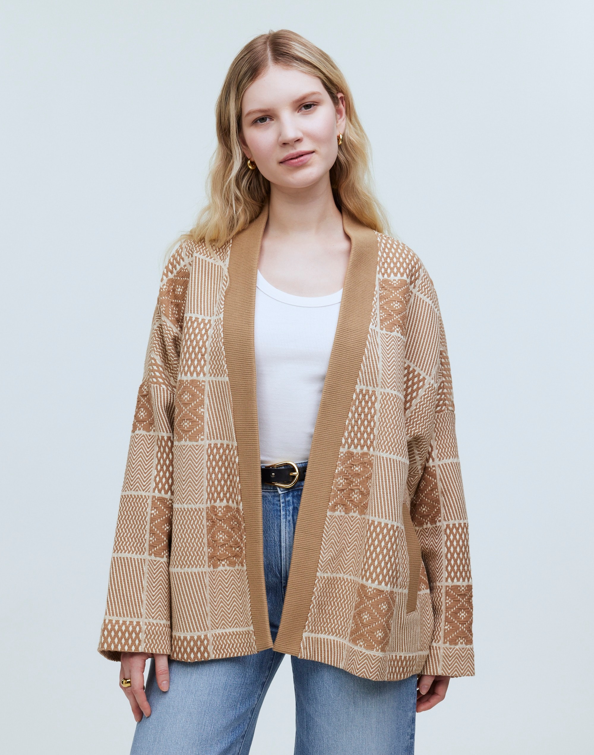 Jacquard Patchwork Robe Jacket