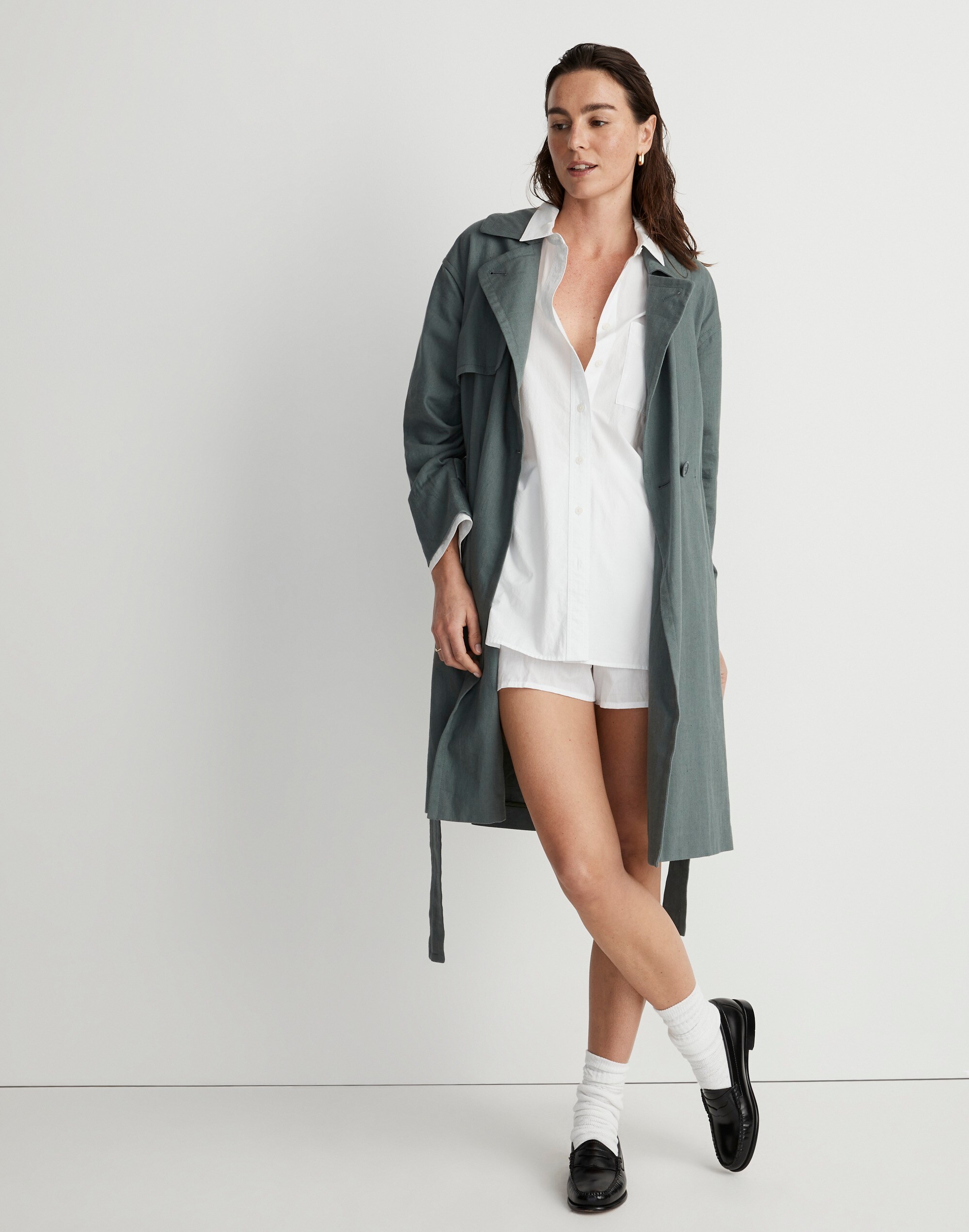Textural Trench Coat