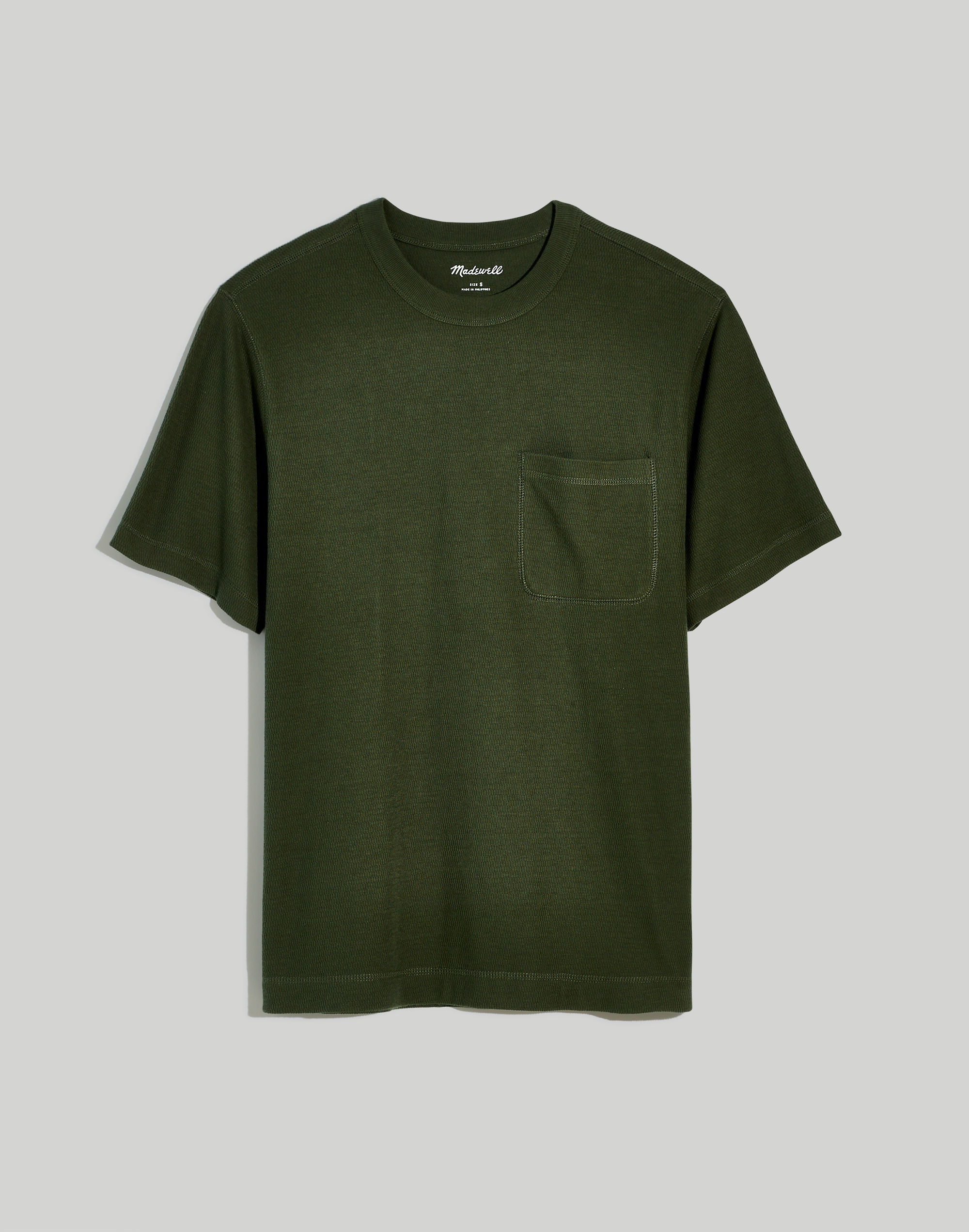 Waffle-Knit Short-Sleeve Pocket Tee | Madewell