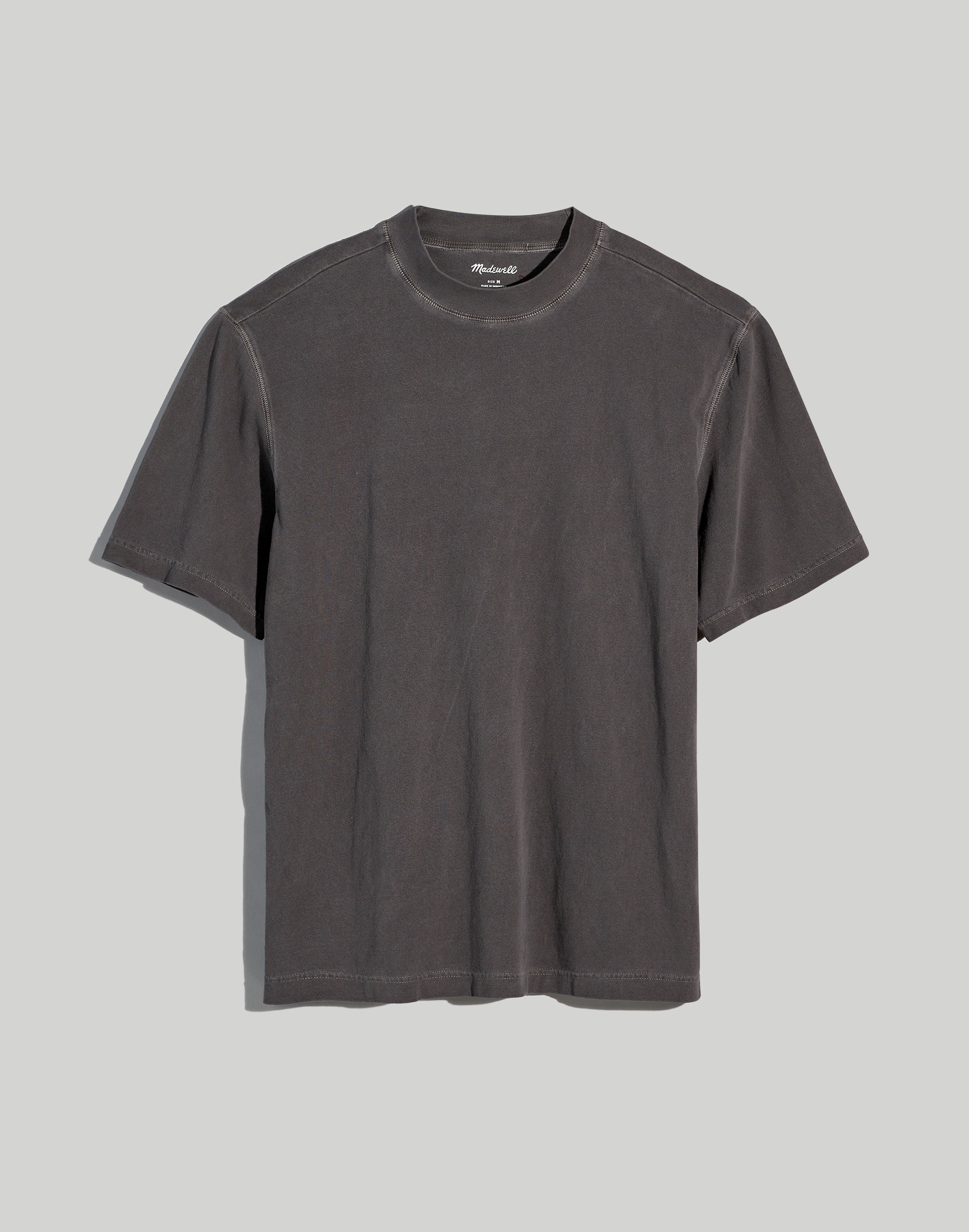 Garment-Dyed Mockneck Short-Sleeve Tee