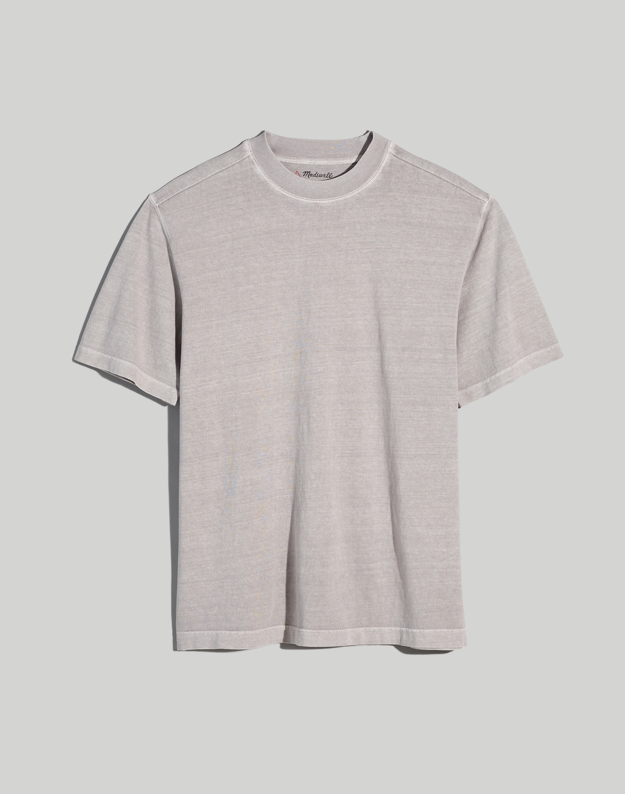 Garment-Dyed Mockneck Short-Sleeve Tee