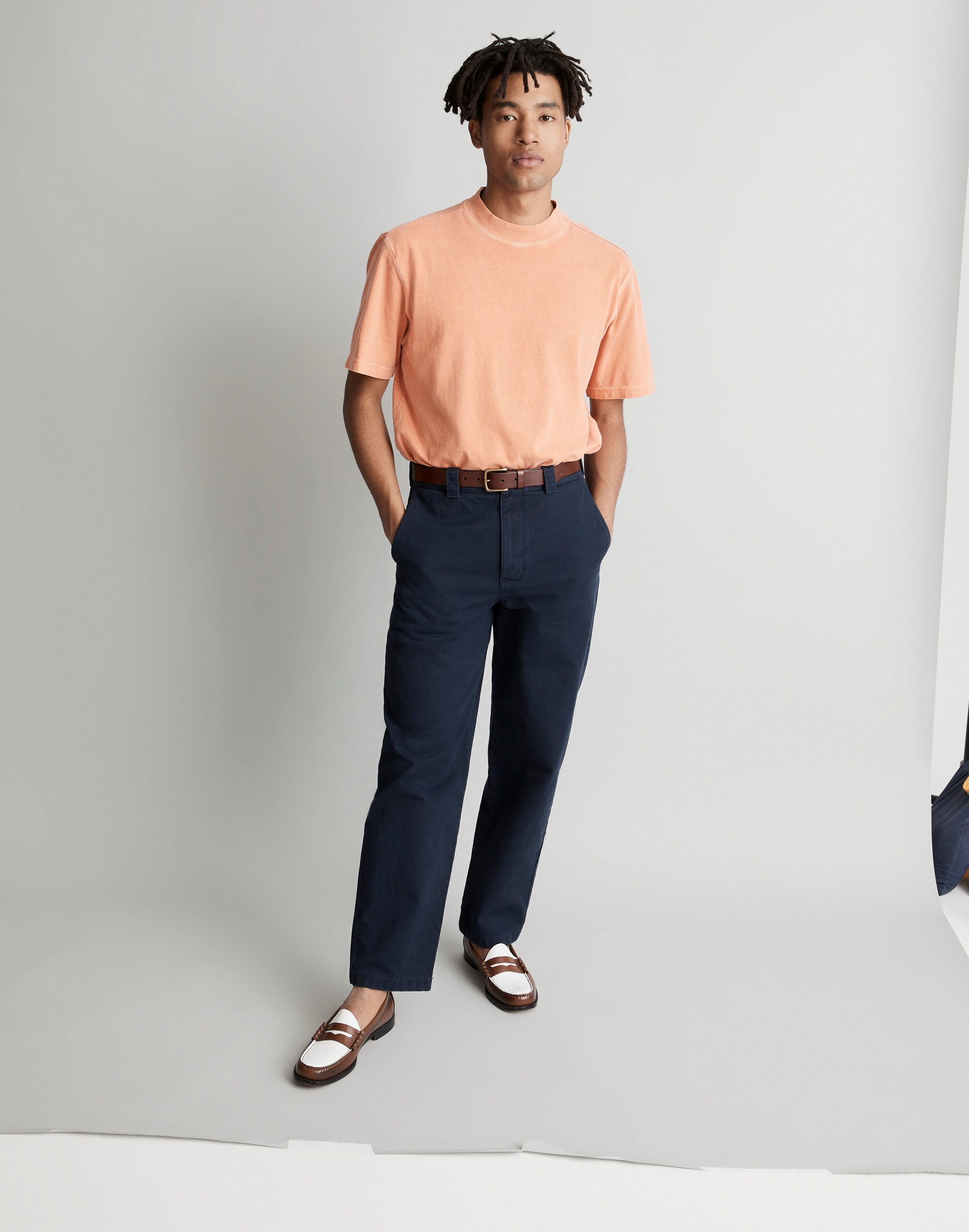 Garment-Dyed Mockneck Short-Sleeve Tee Alternate Image 1