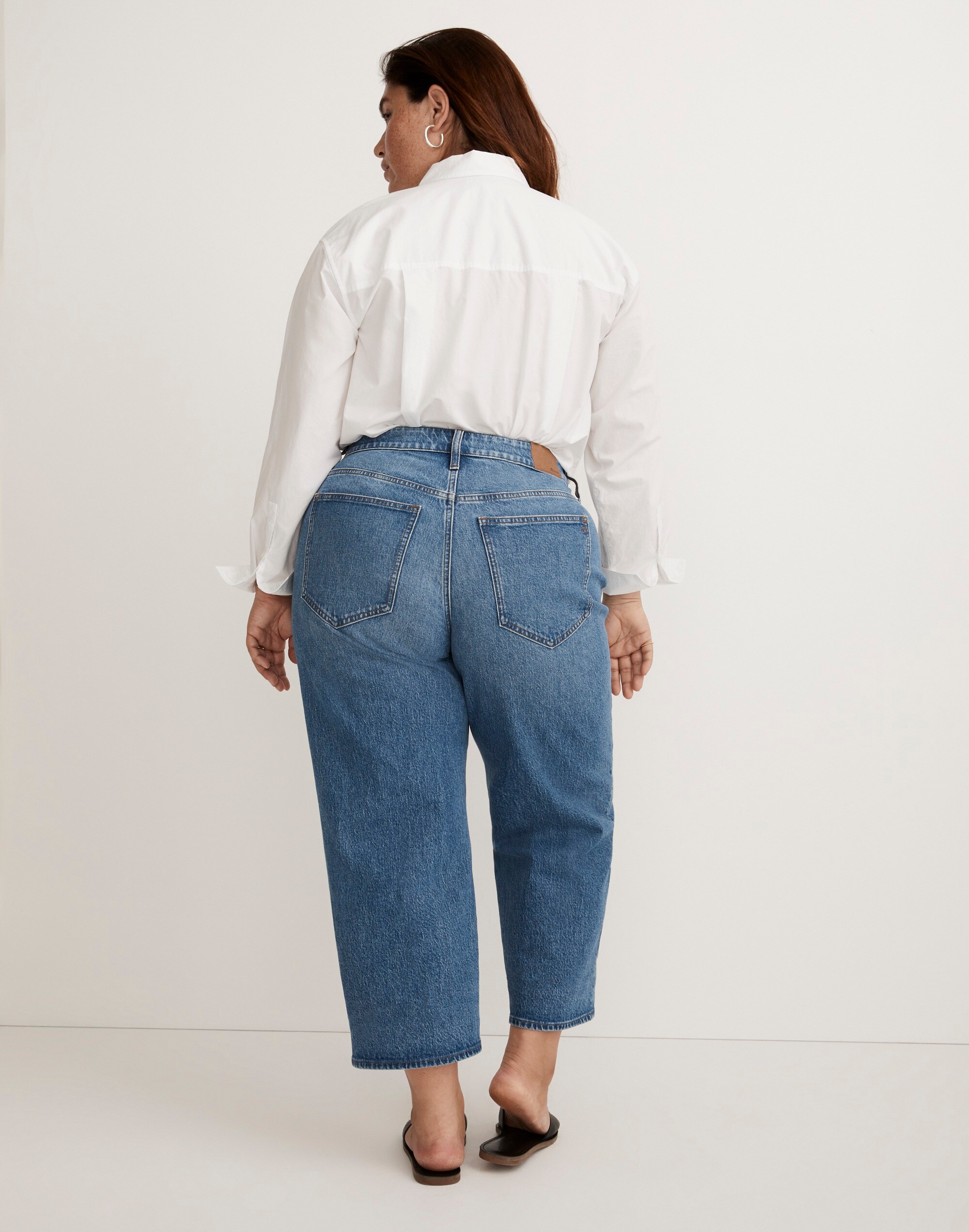 The Plus Perfect Vintage Wide-Leg Crop Jean in Cresslow Wash