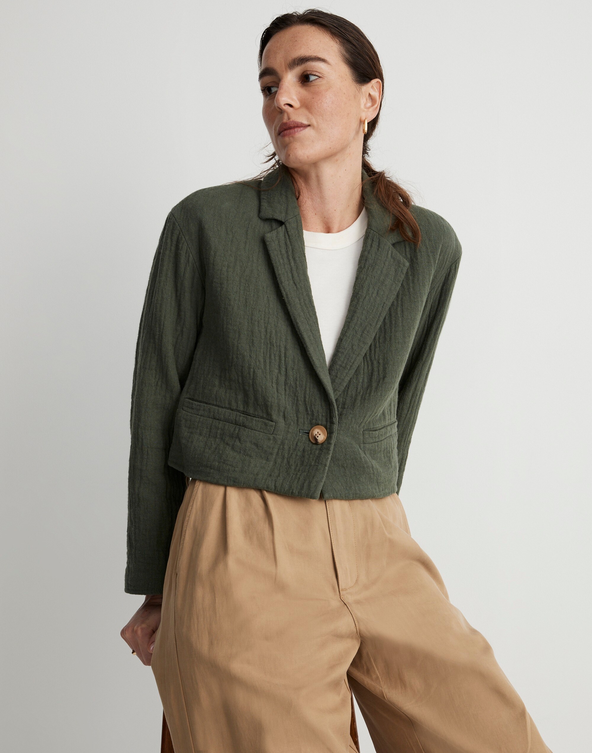 The Drop-Shoulder Crop Blazer