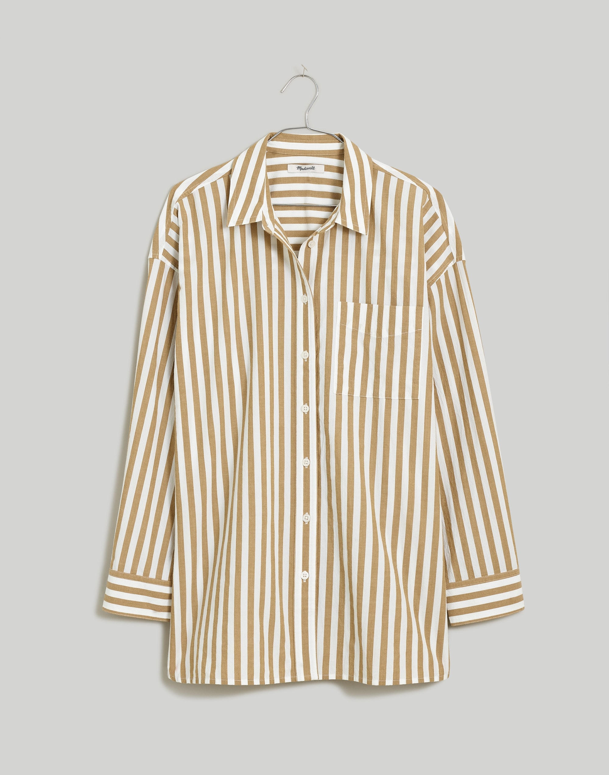 The Signature Poplin Oversized Shirt in Springy Stripe