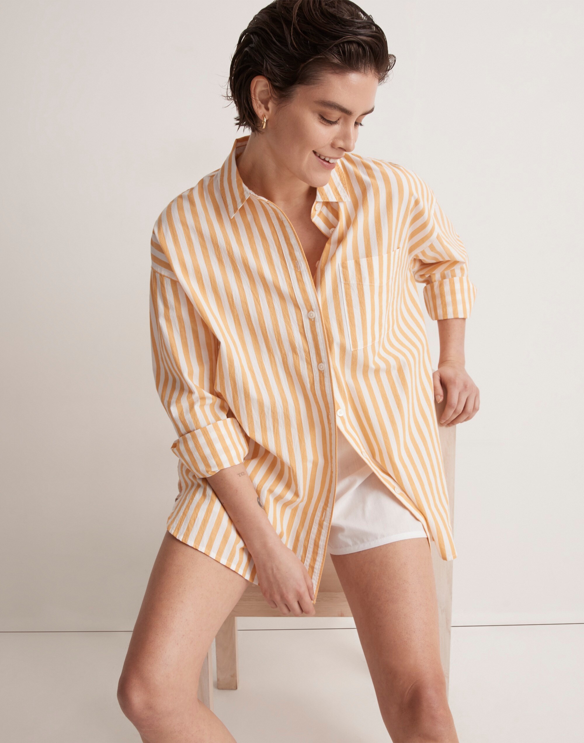 Signature Poplin Oversized Shirt