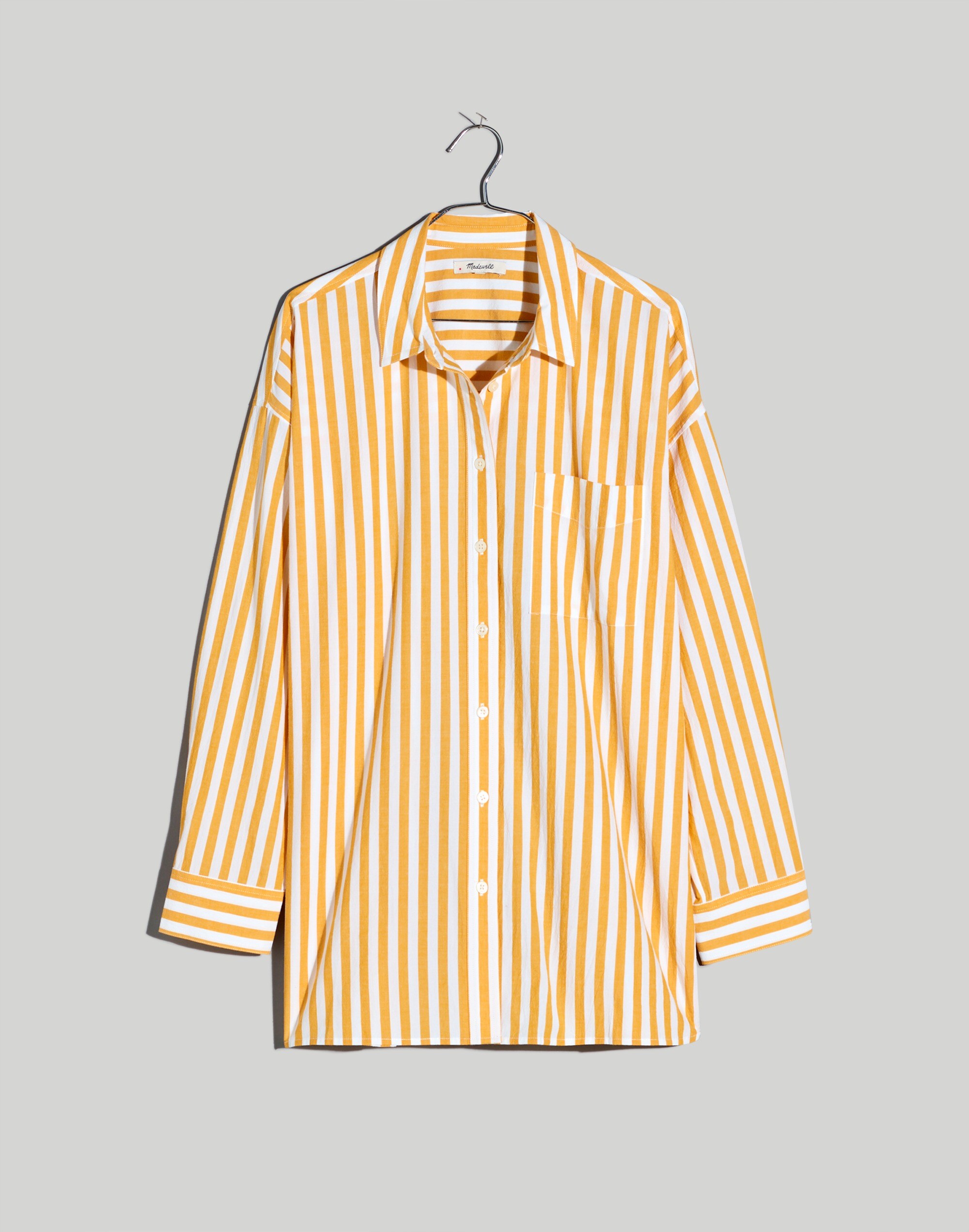 The Signature Poplin Oversized Shirt in Springy Stripe