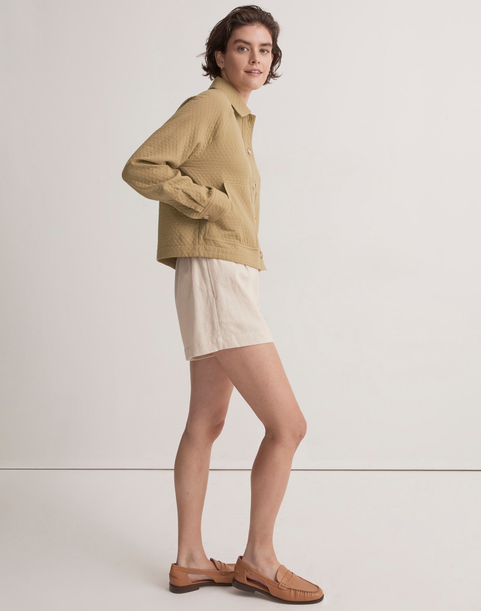 Quilted Crop Shirt-Jacket