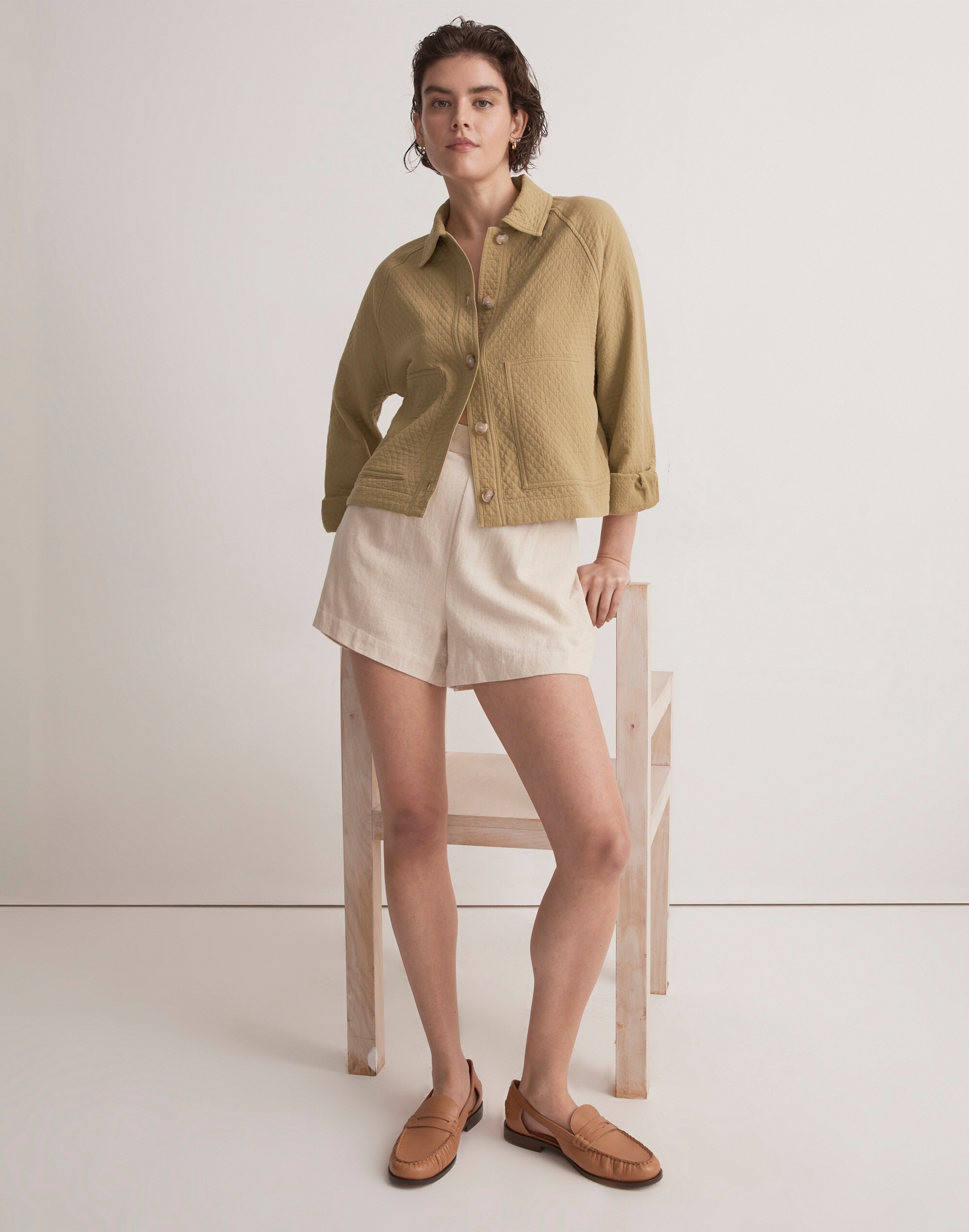 Quilted Crop Shirt-Jacket