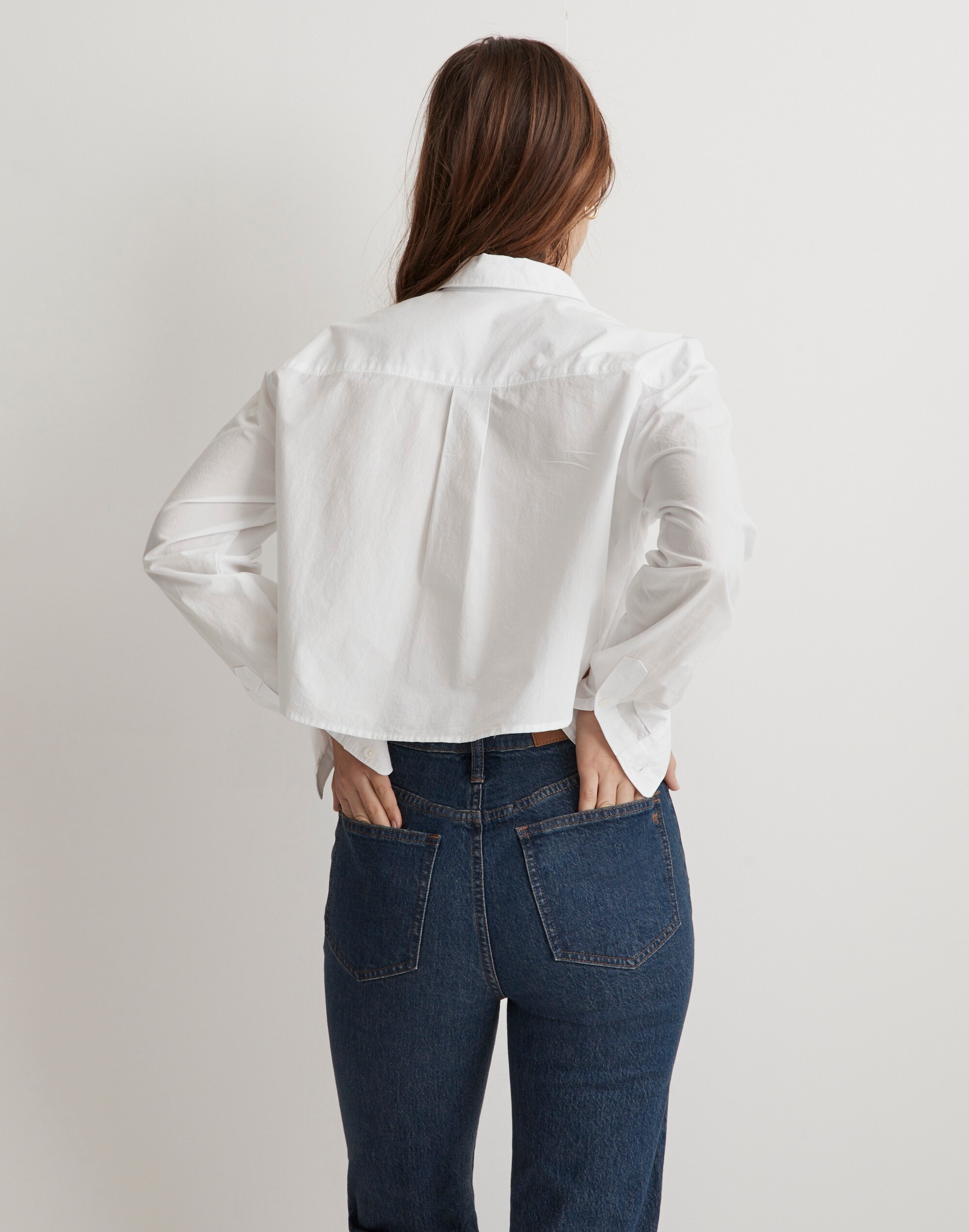 Poplin Oversized Supercrop Ex-Boyfriend Shirt