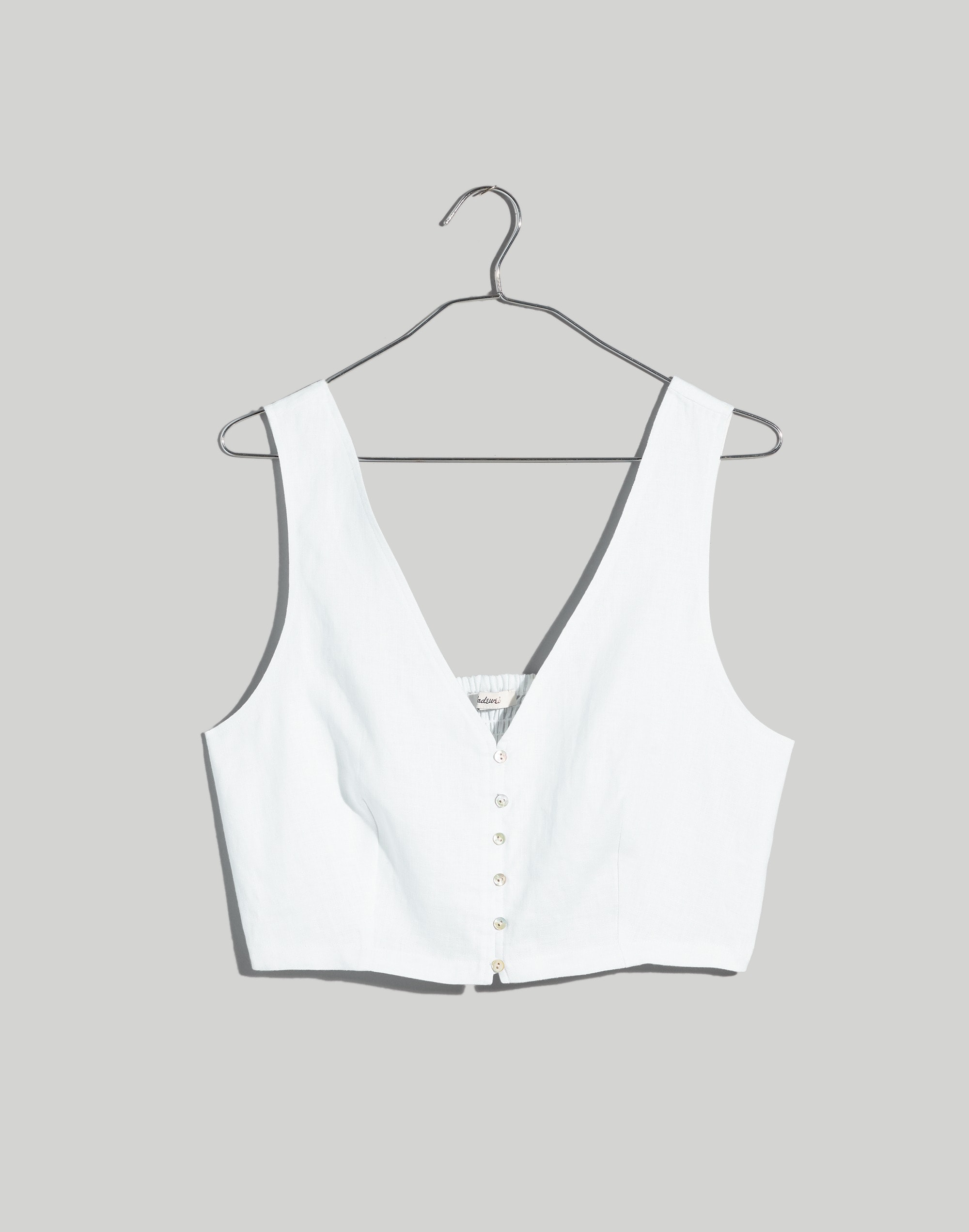 Linen Gwen Crop Vest Top