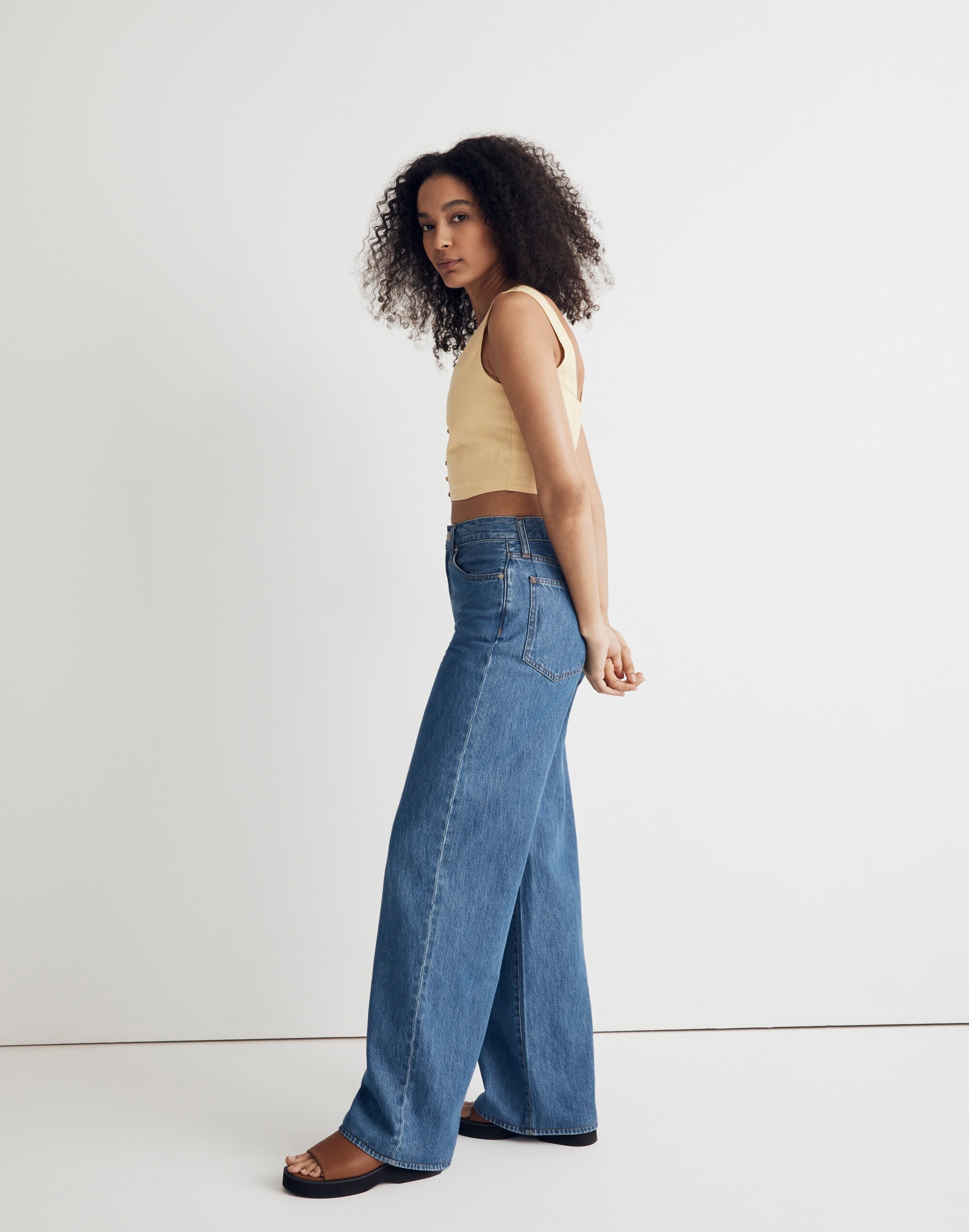 Linen Gwen Crop Vest Top