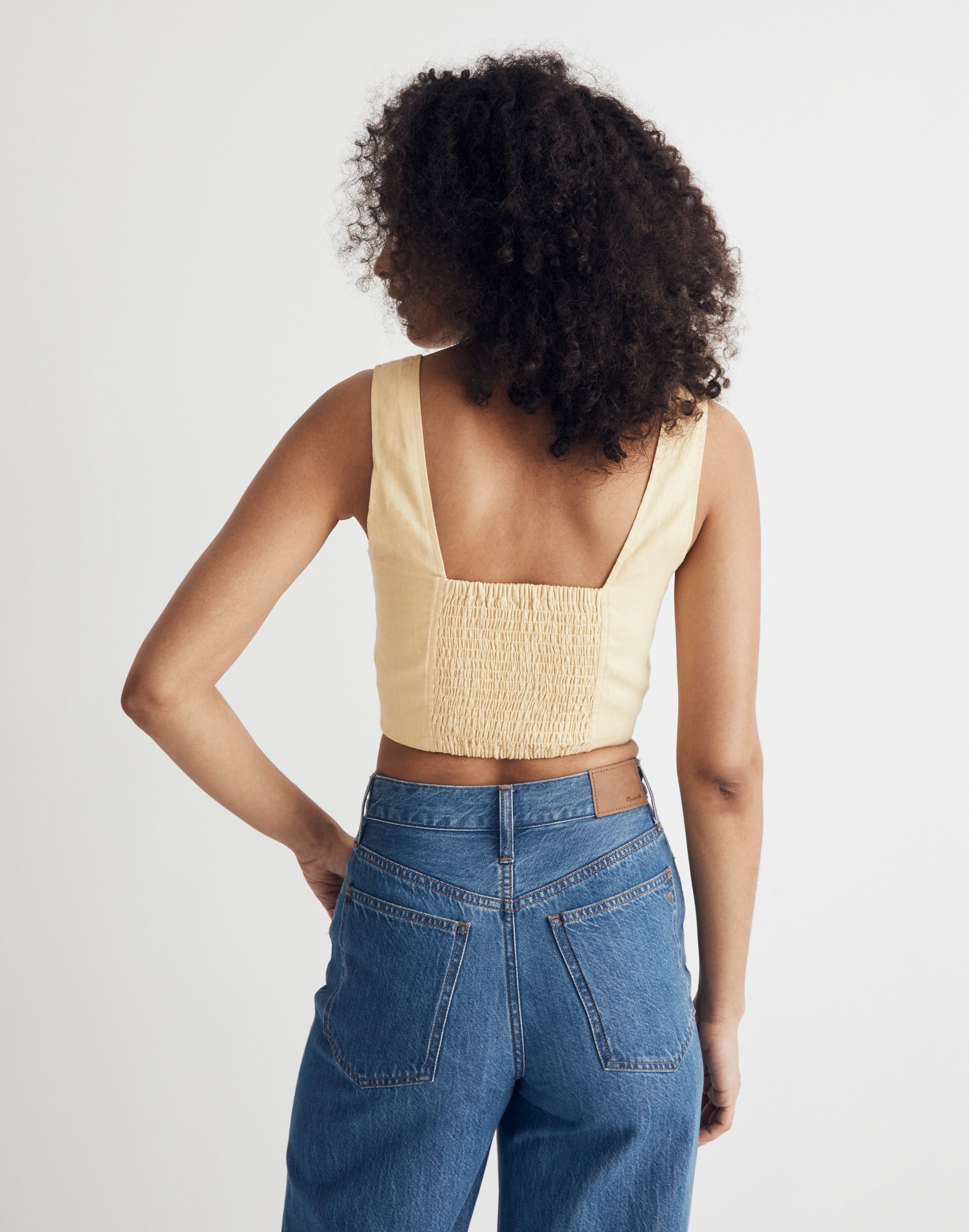 Linen Gwen Crop Vest Top