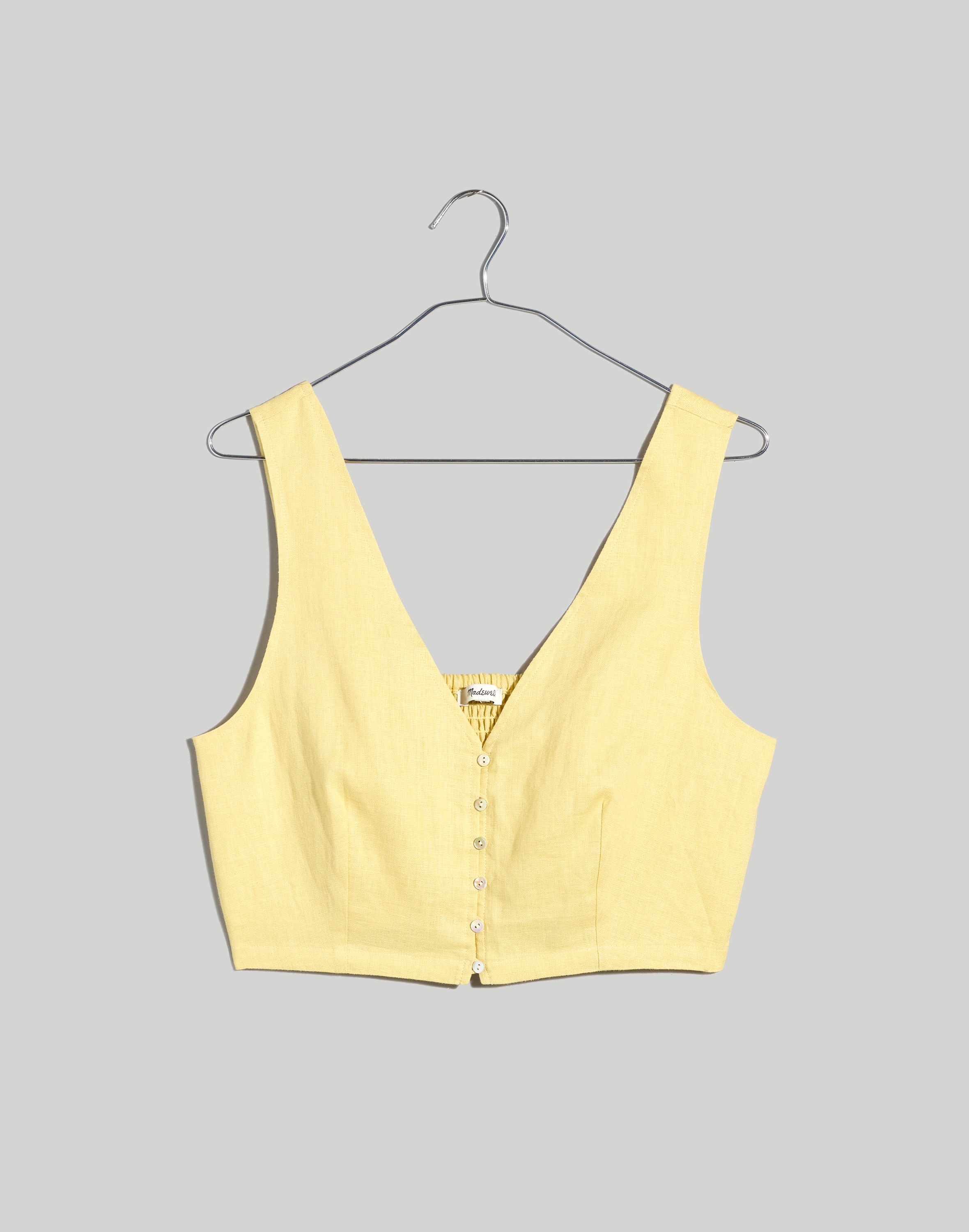 Linen Gwen Crop Vest Top