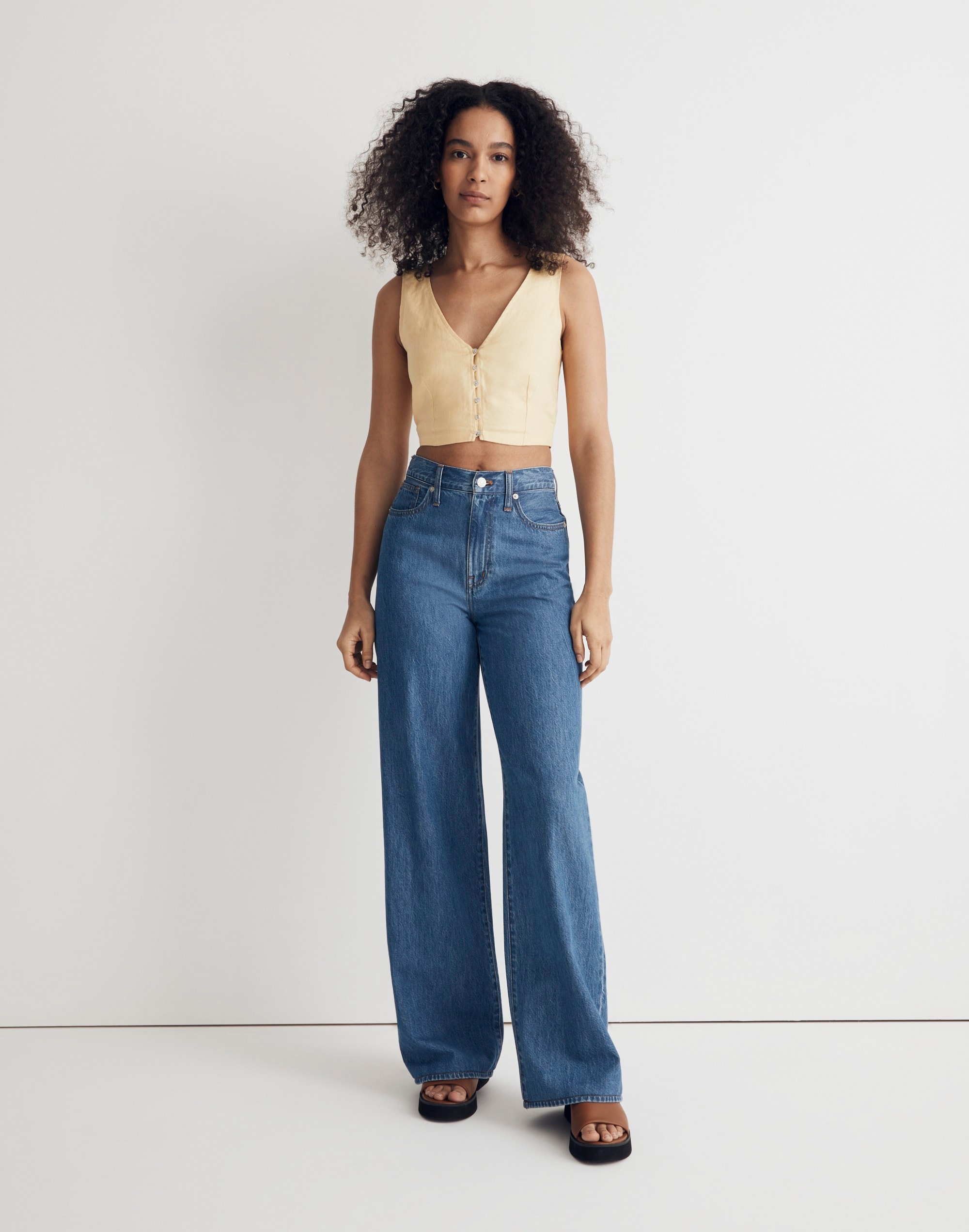 Linen Gwen Crop Vest Top