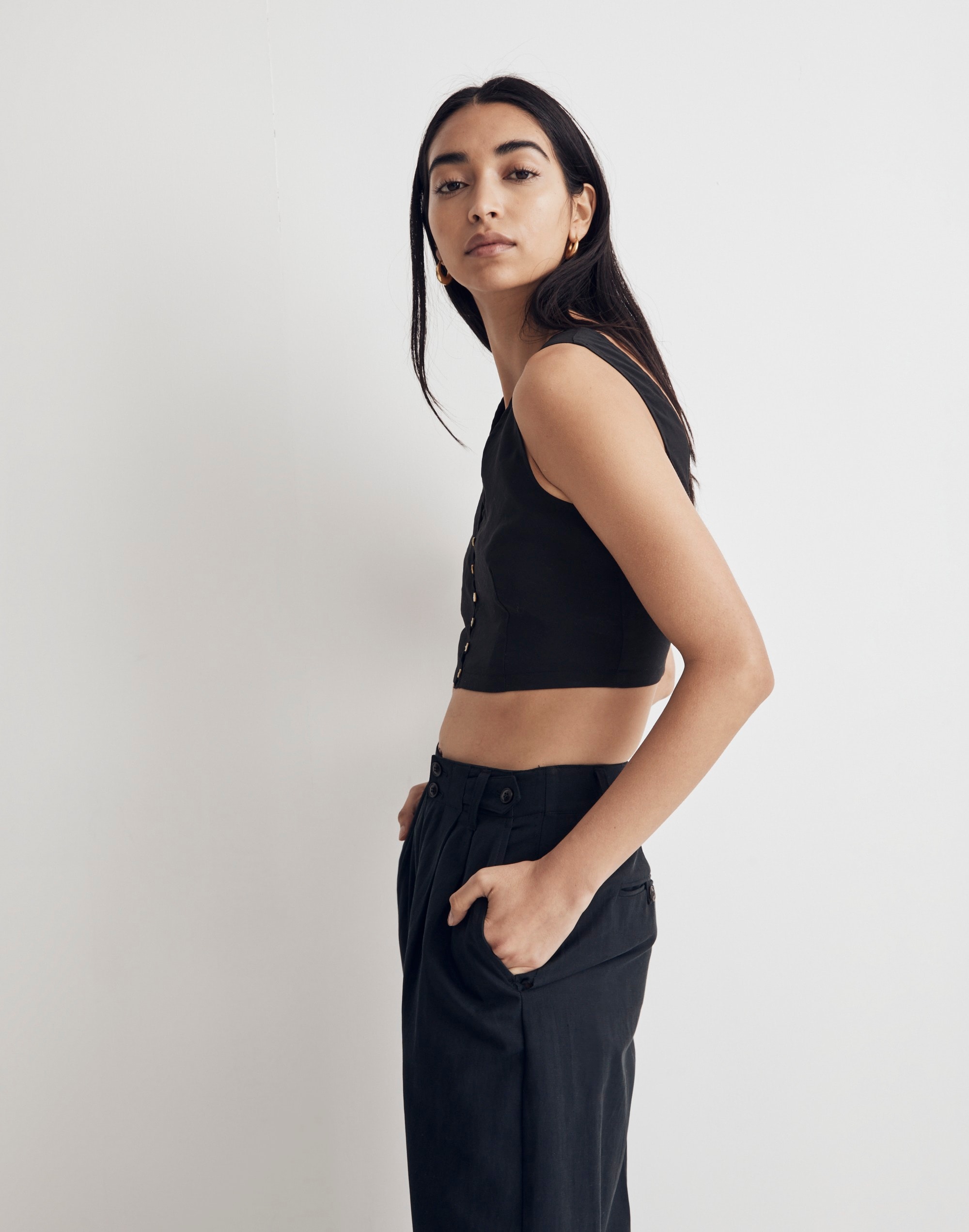 Softdrape Gwen Crop Vest Top Alternate Image 1