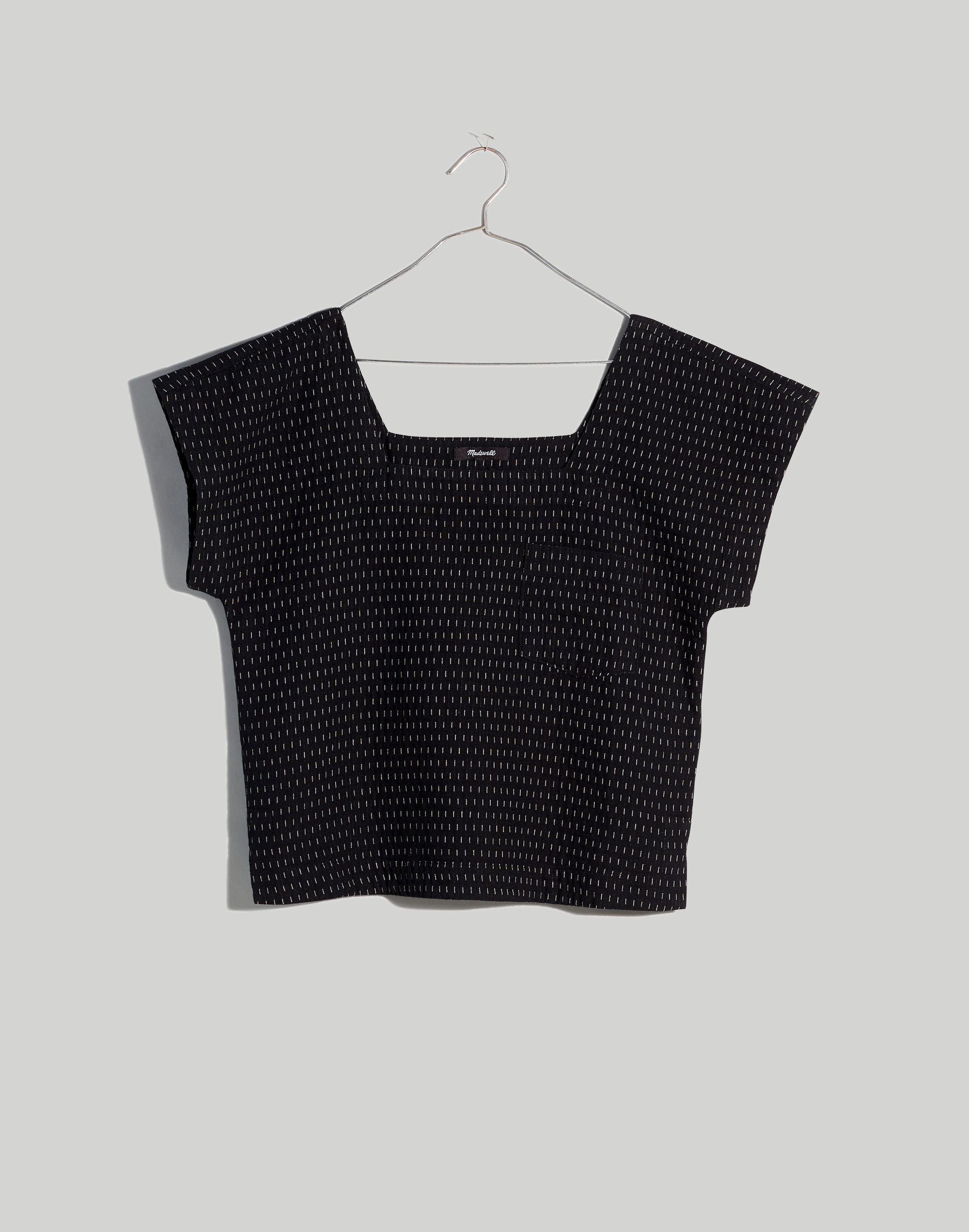 Jacquard Square-Neck Top