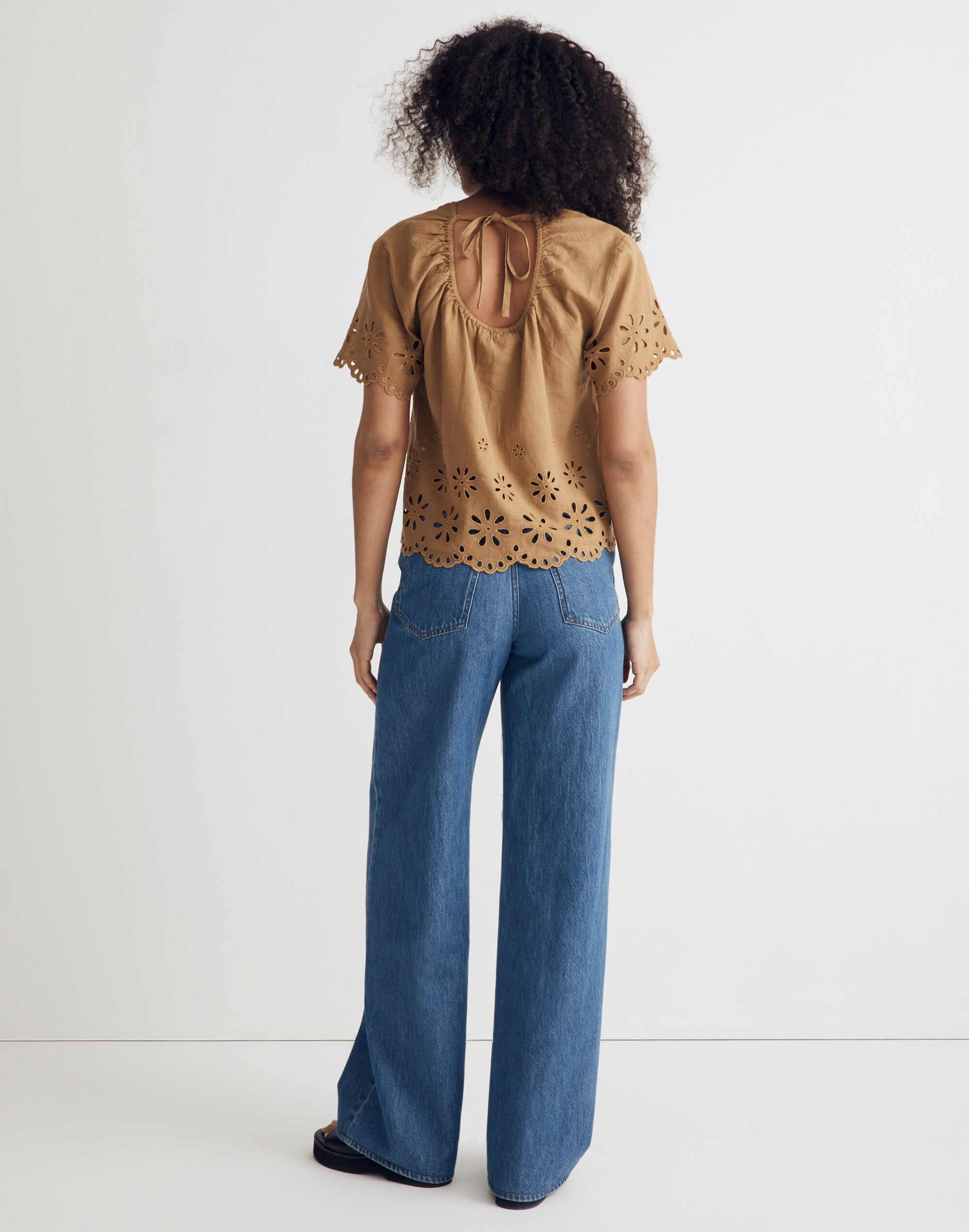 Floral Eyelet Crop Top