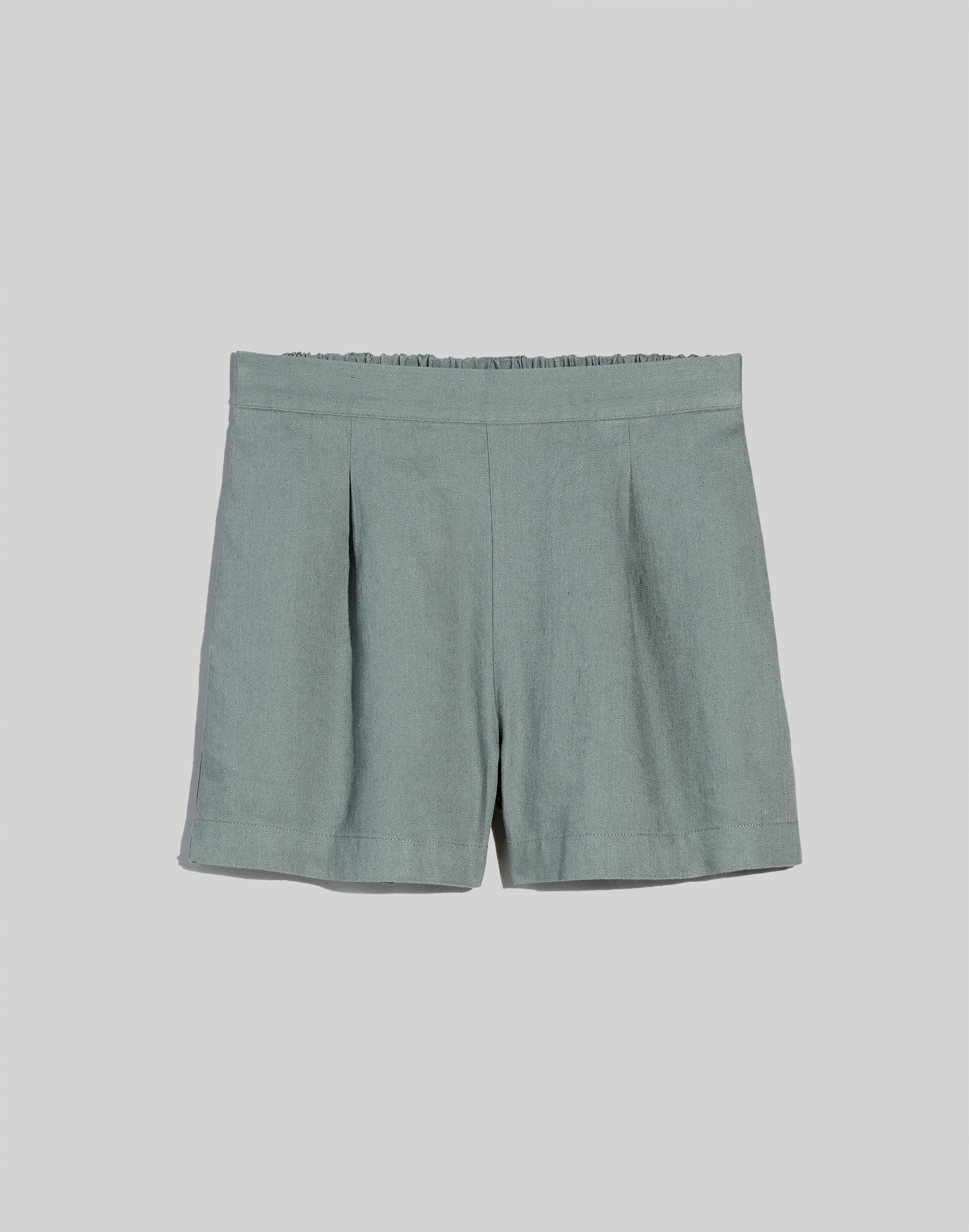 Clean Pull-On Shorts in Linen-Cotton