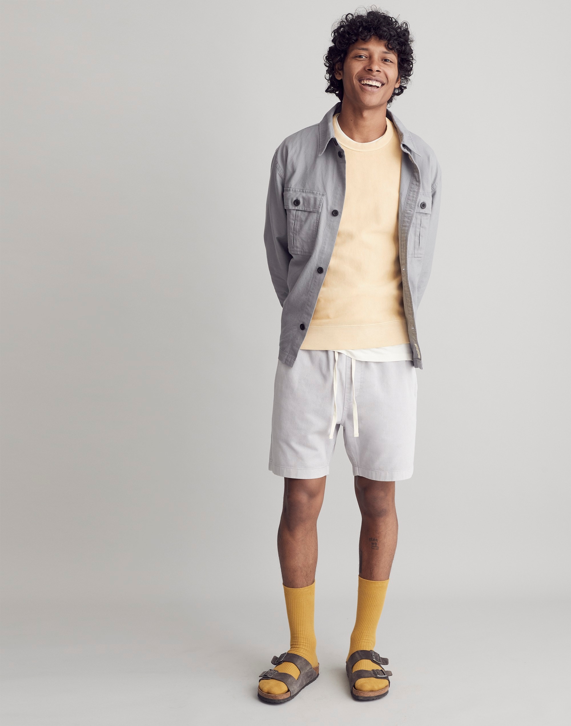 Cotton-Linen Boxy Shirt-Jacket