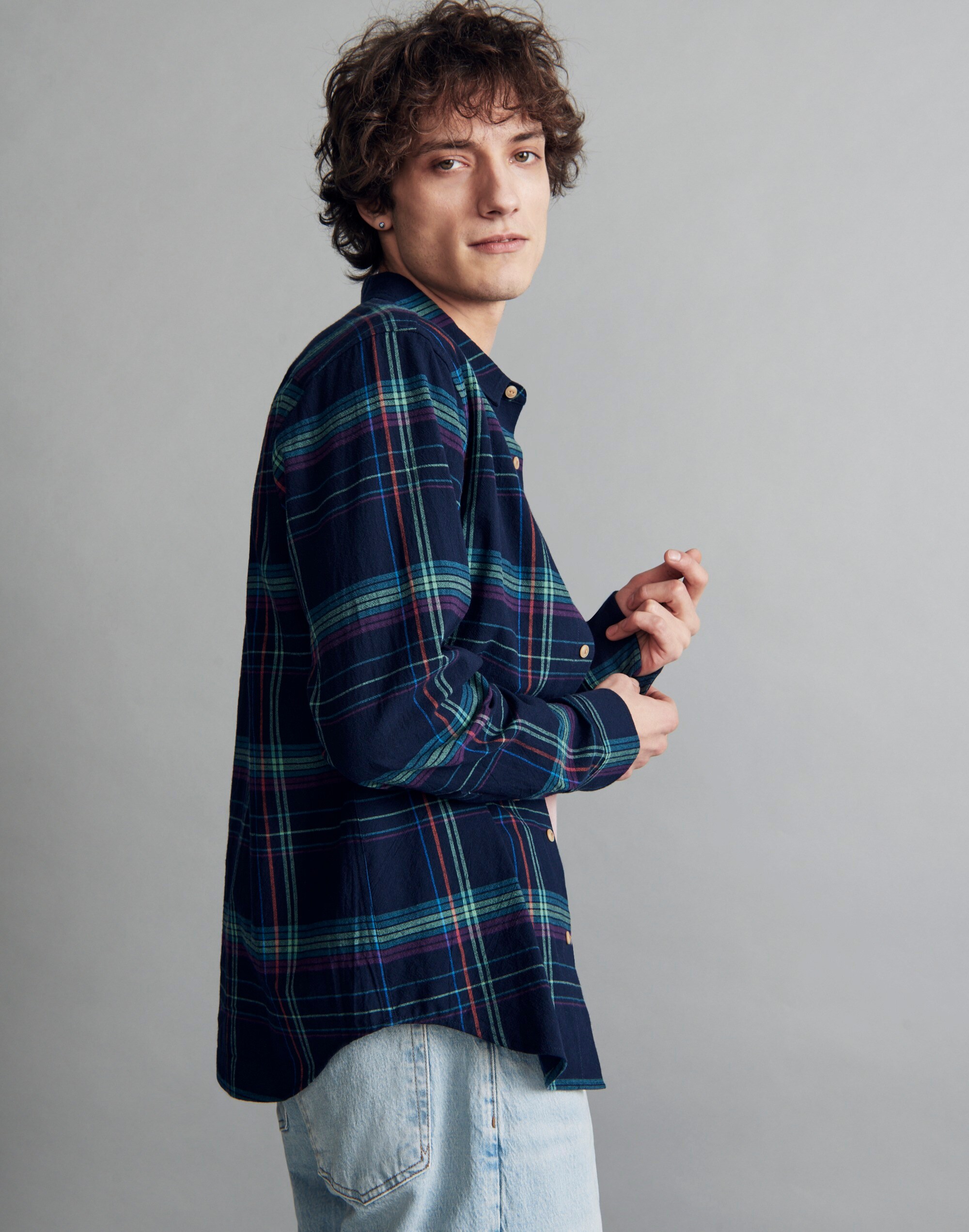 Crinkle Cotton Perfect Long-Sleeve Shirt