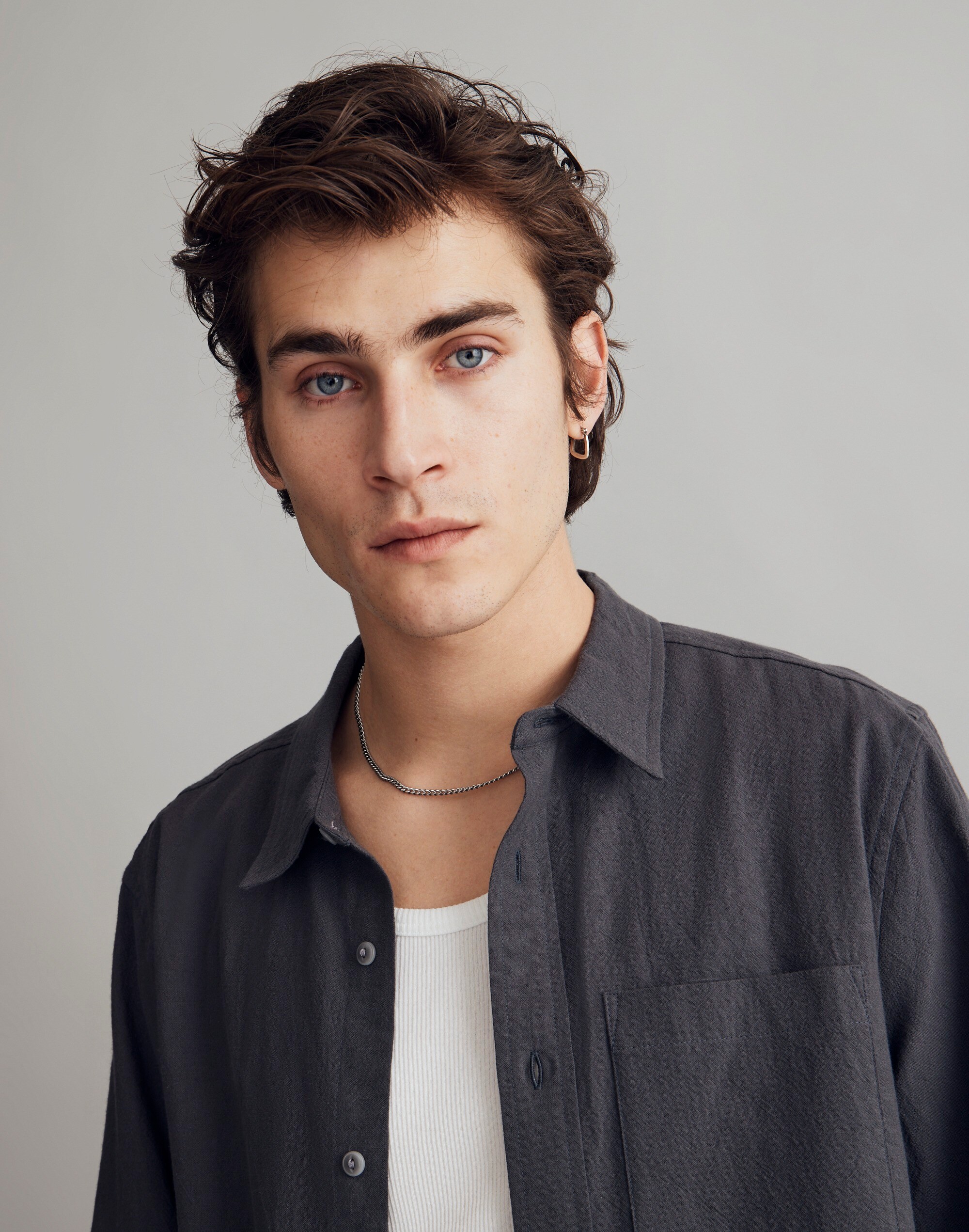 Crinkle Cotton Perfect Long-Sleeve Shirt