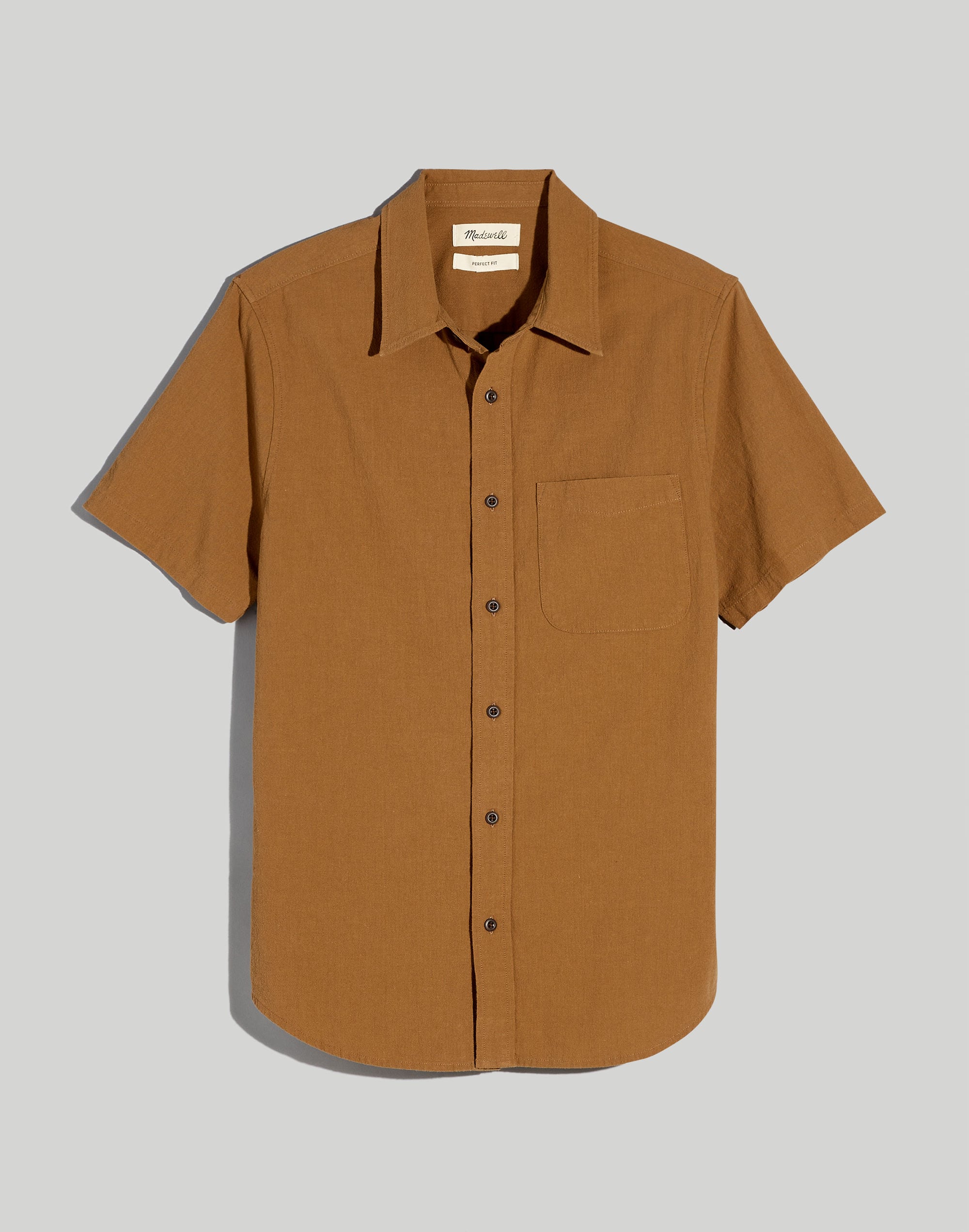 Crinkle Cotton Perfect Short-Sleeve Shirt