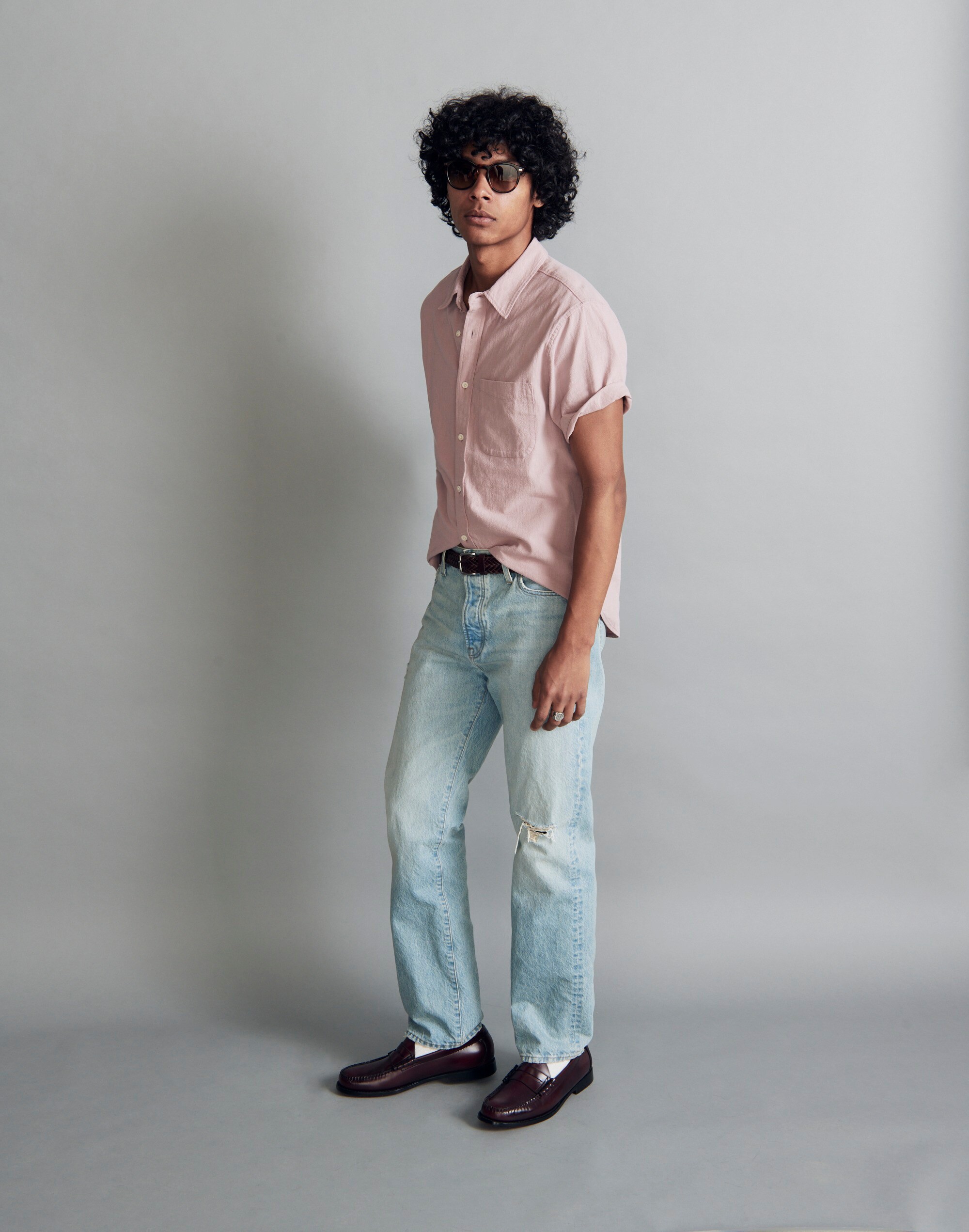 Crinkle Cotton Perfect Short-Sleeve Shirt