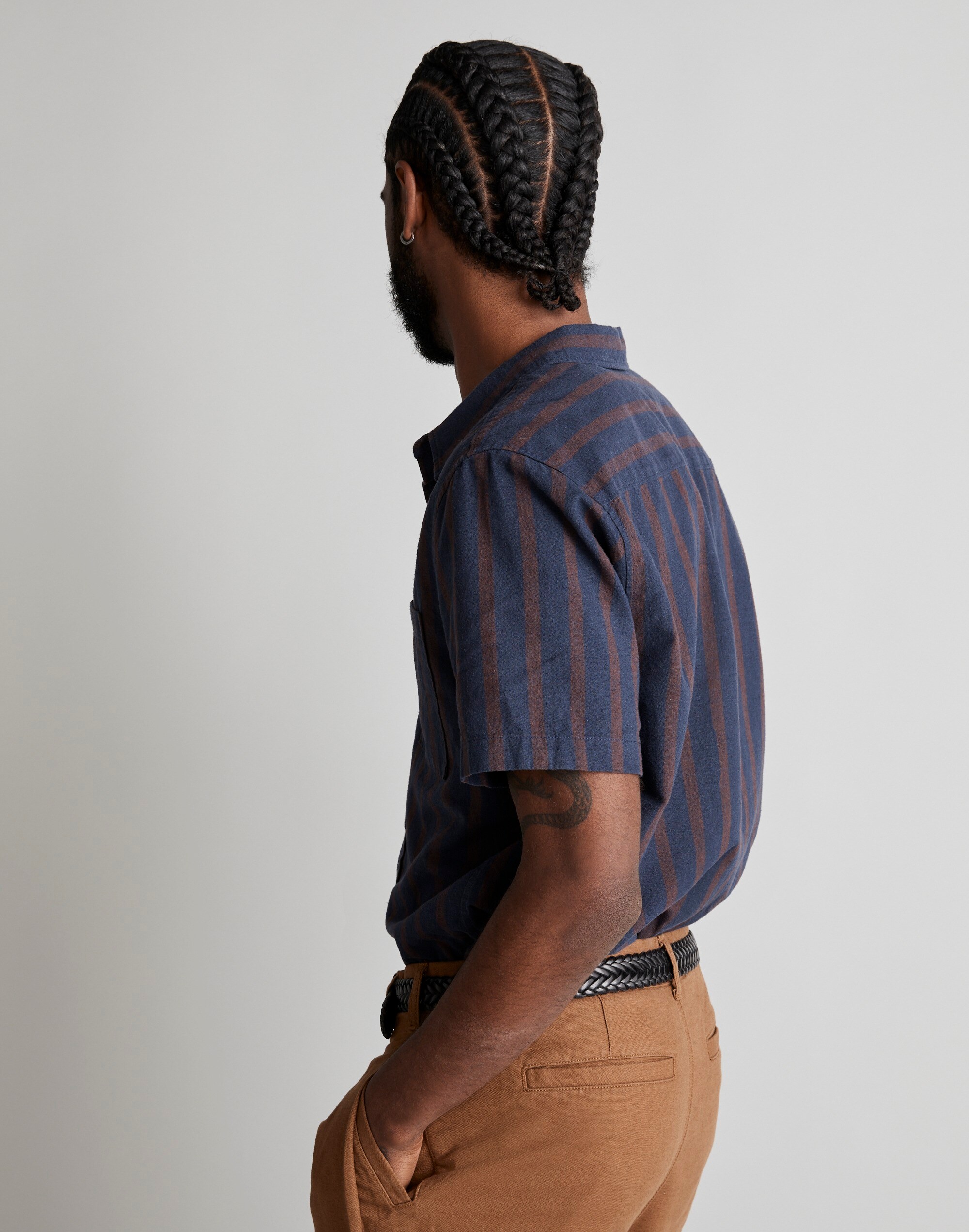 Hemp-Cotton Easy Short-Sleeve Shirt