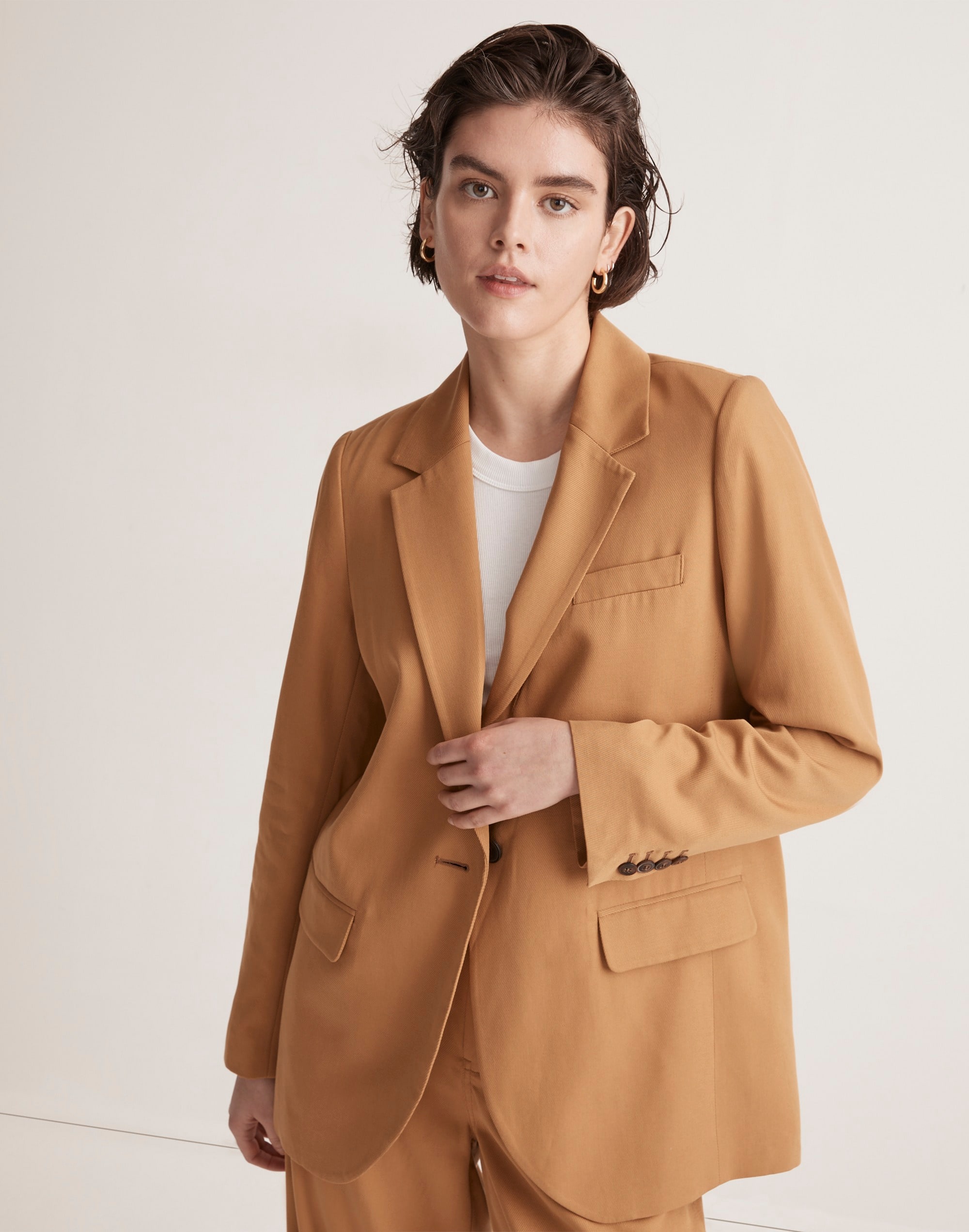 the larsen blazer in drapeweave