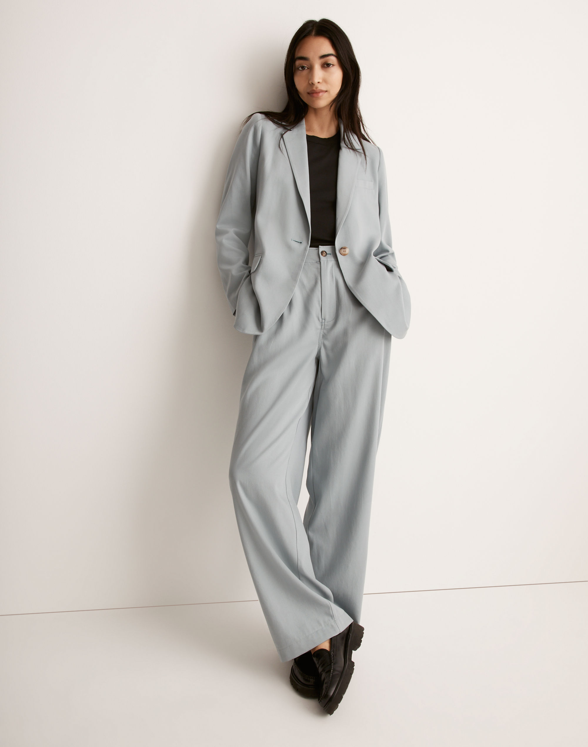 The Petite Larsen Blazer in Drapeweave