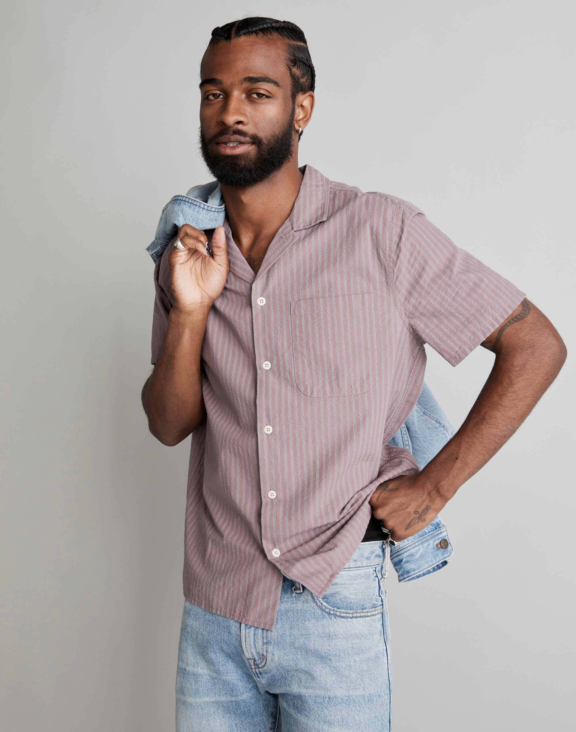 Seersucker Easy Short-Sleeve Shirt