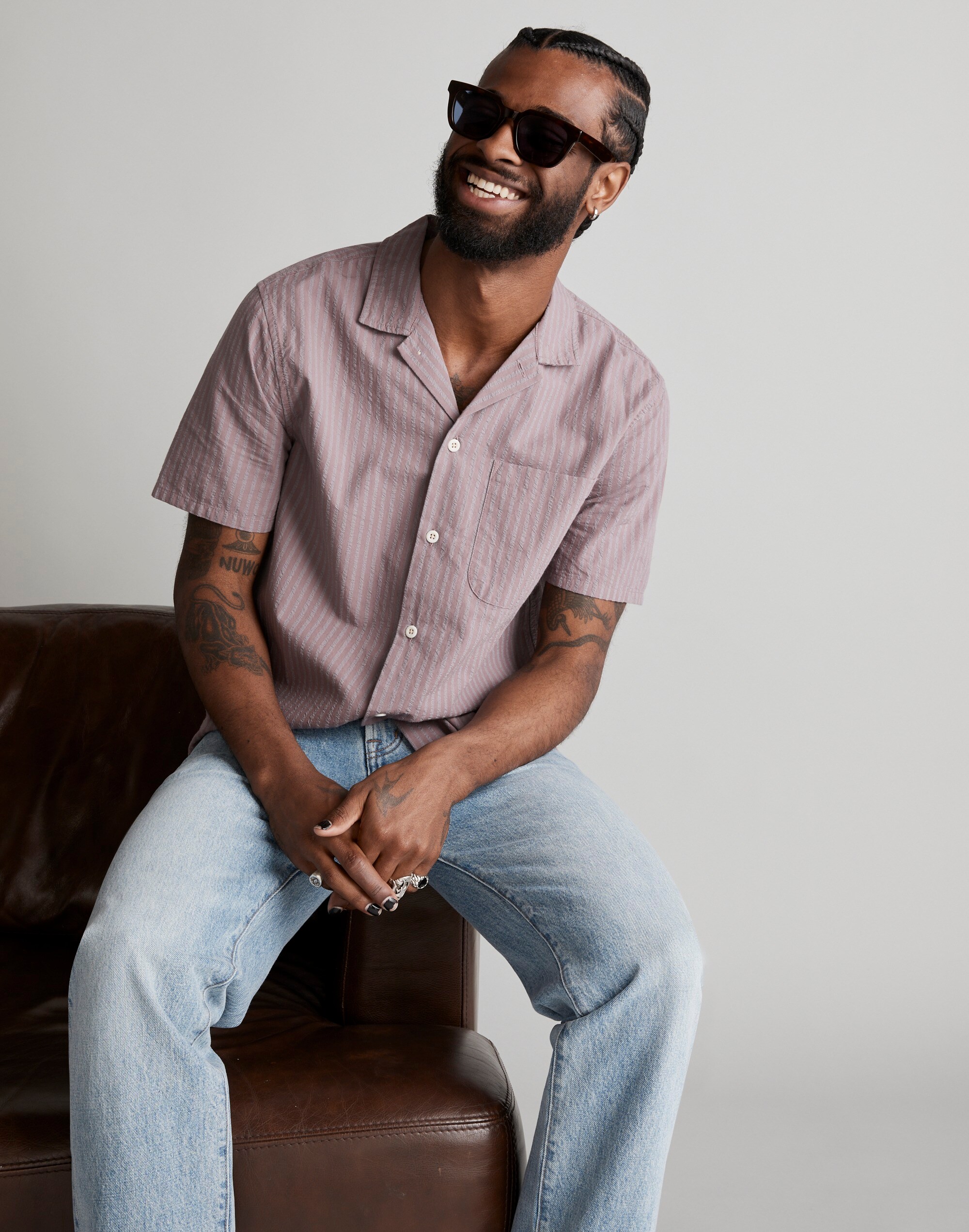 Seersucker Easy Short-Sleeve Shirt