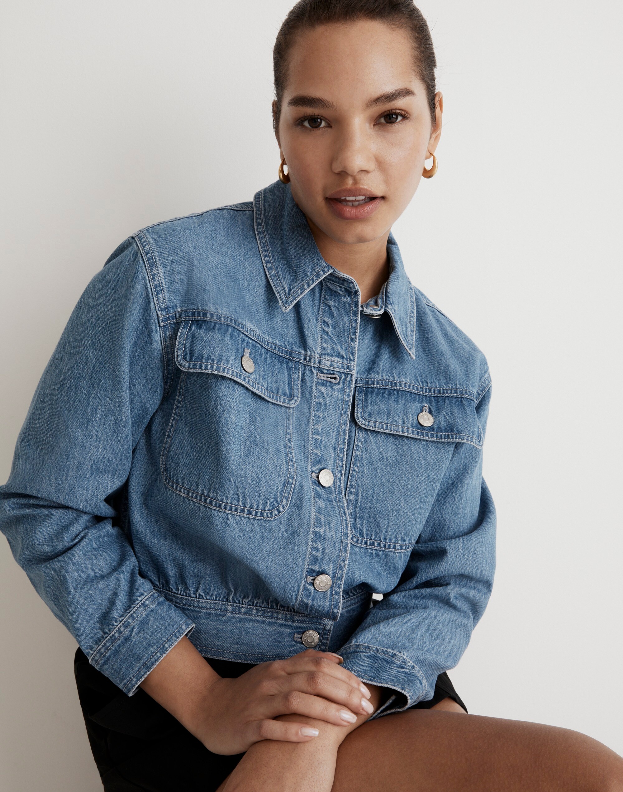 Crop Jean Jacket in Dursett Wash
