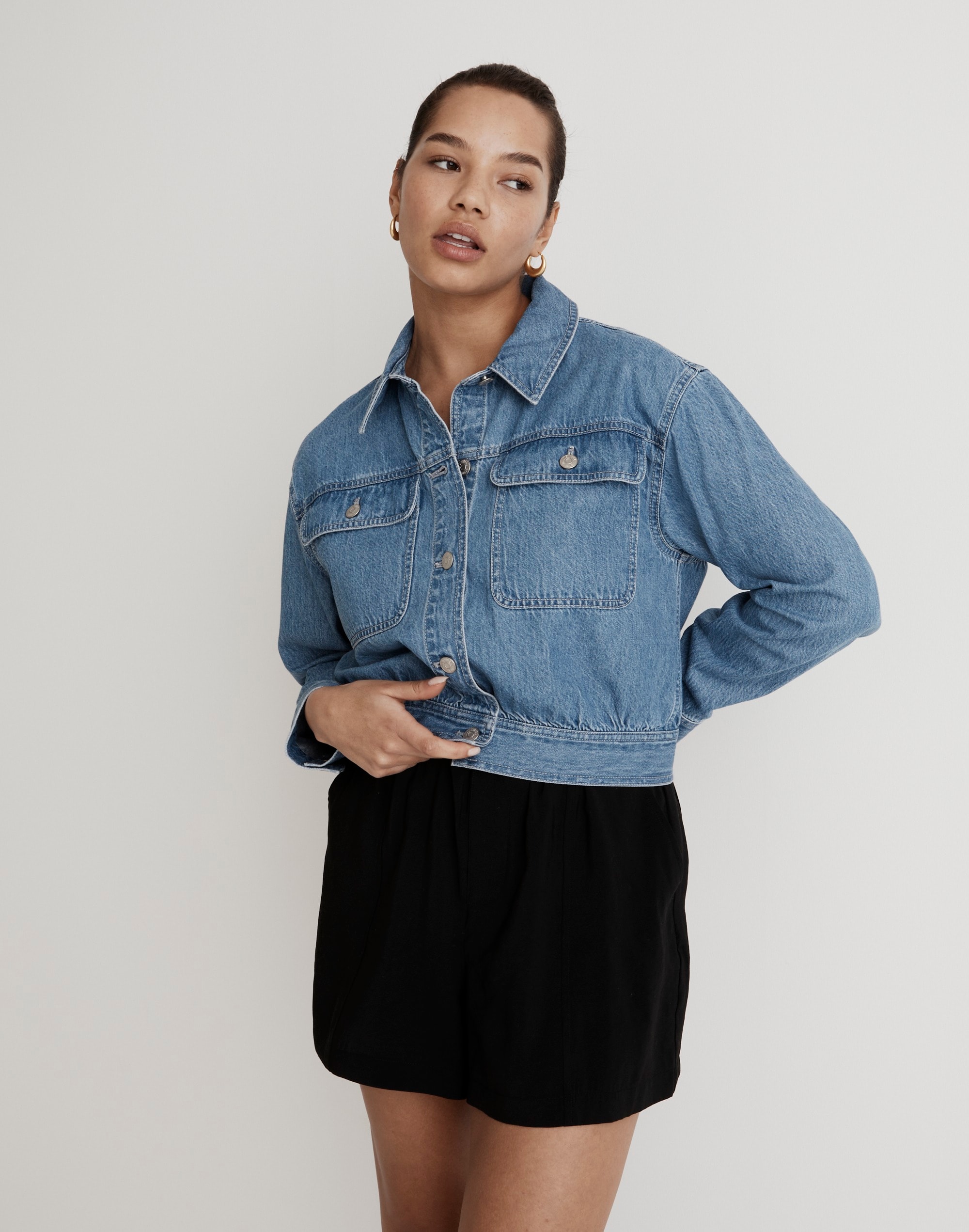 Crop Jean Jacket in Dursett Wash