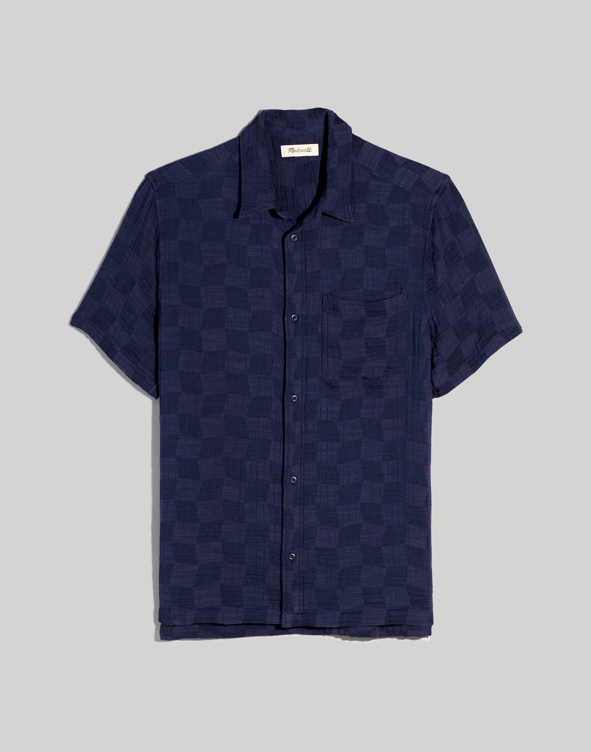 Easy Short-Sleeve Shirt in Checkerboard