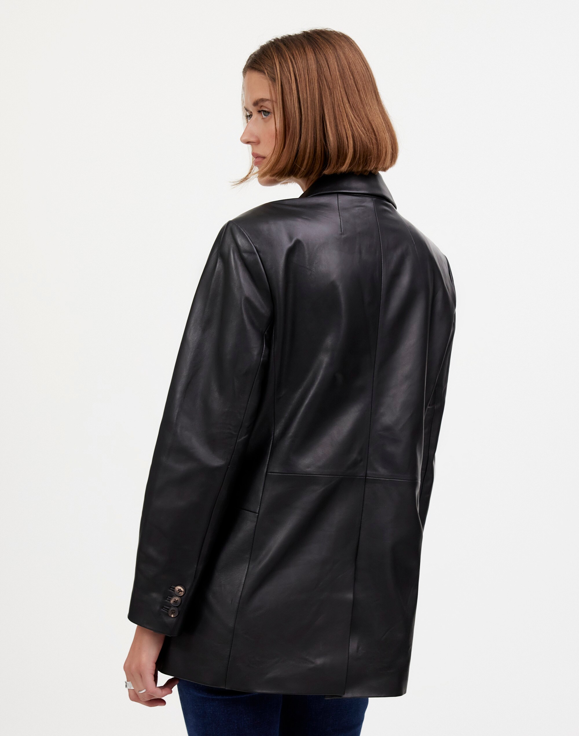 The Larsen Blazer in Leather in null image 4