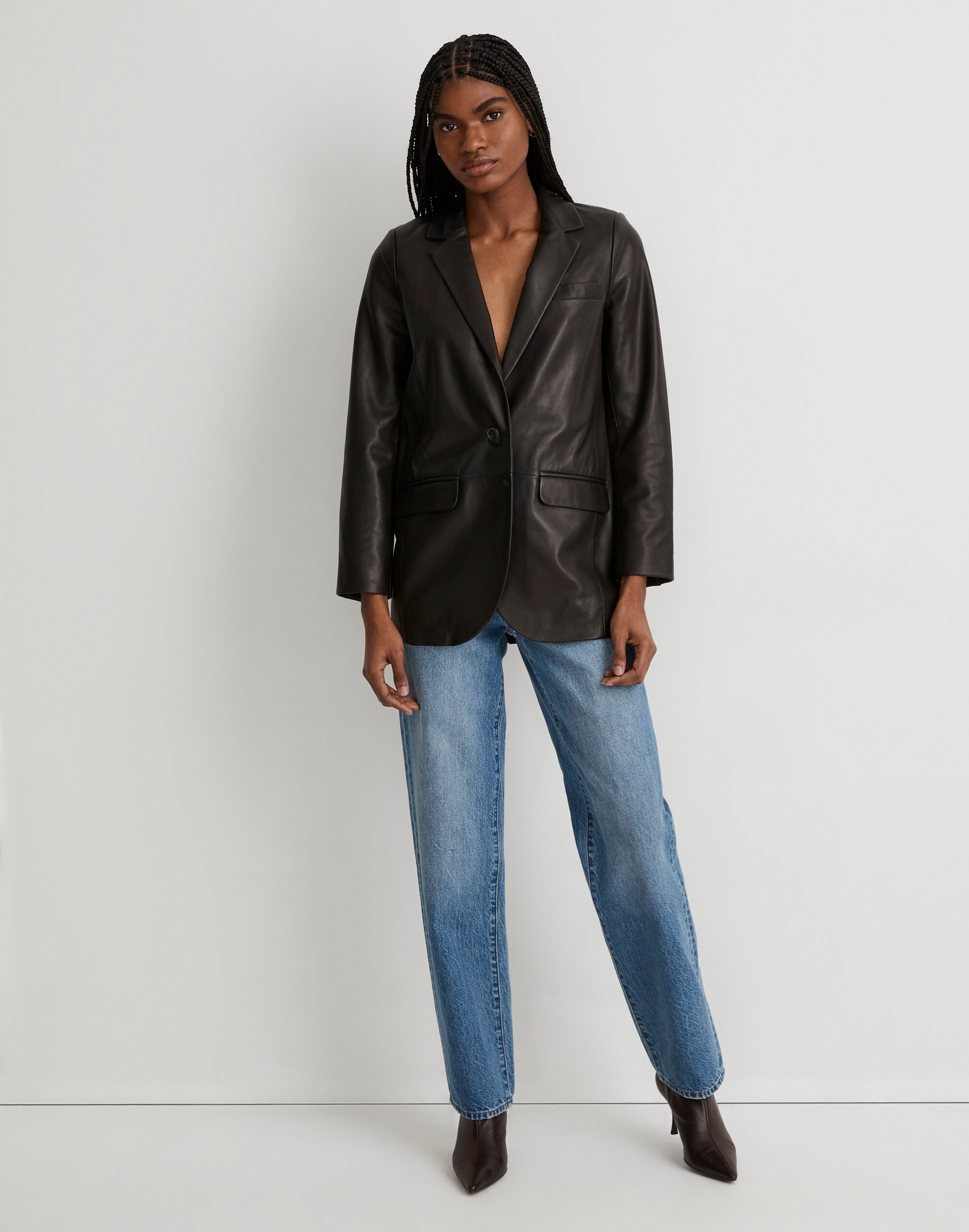 The Larsen Blazer in Leather