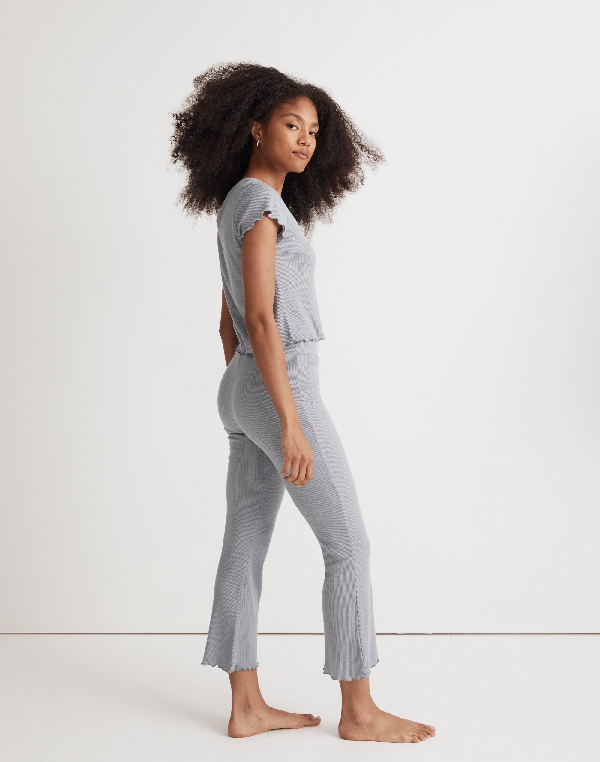 Pointelle Baby Tee Pajama Set