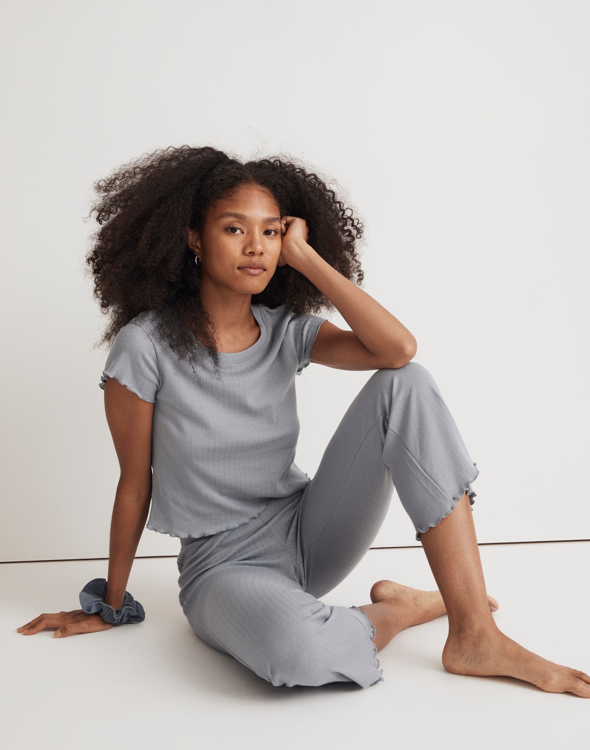 Pointelle Baby Tee Pajama Set